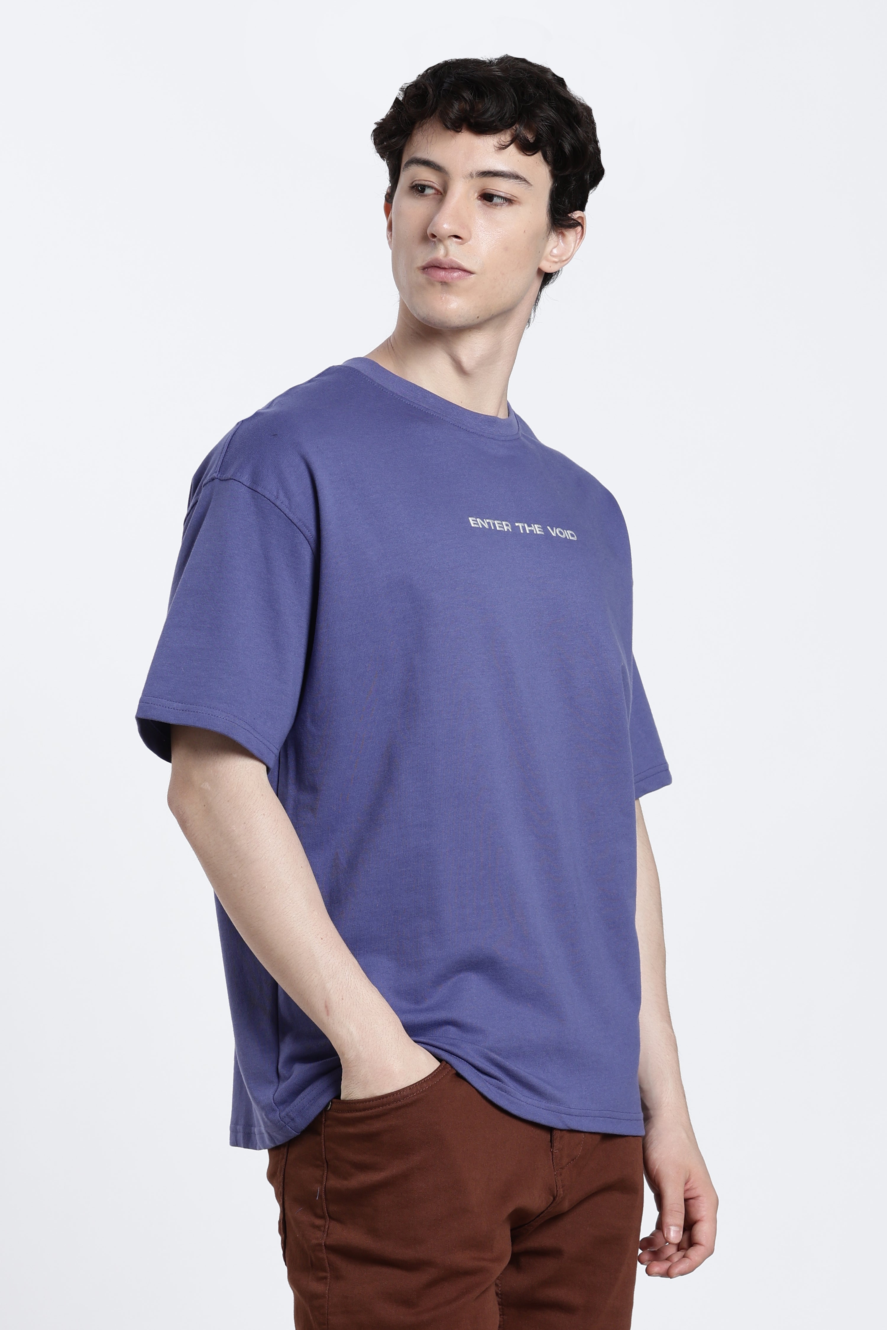 Blue Back Graphic Oversized Fit T-Shirt for Men - Image 4