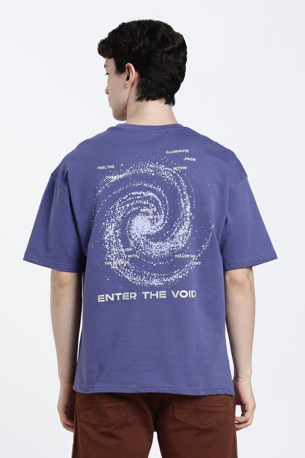 Blue Back Graphic Oversized Fit T-Shirt for Men - Image 5
