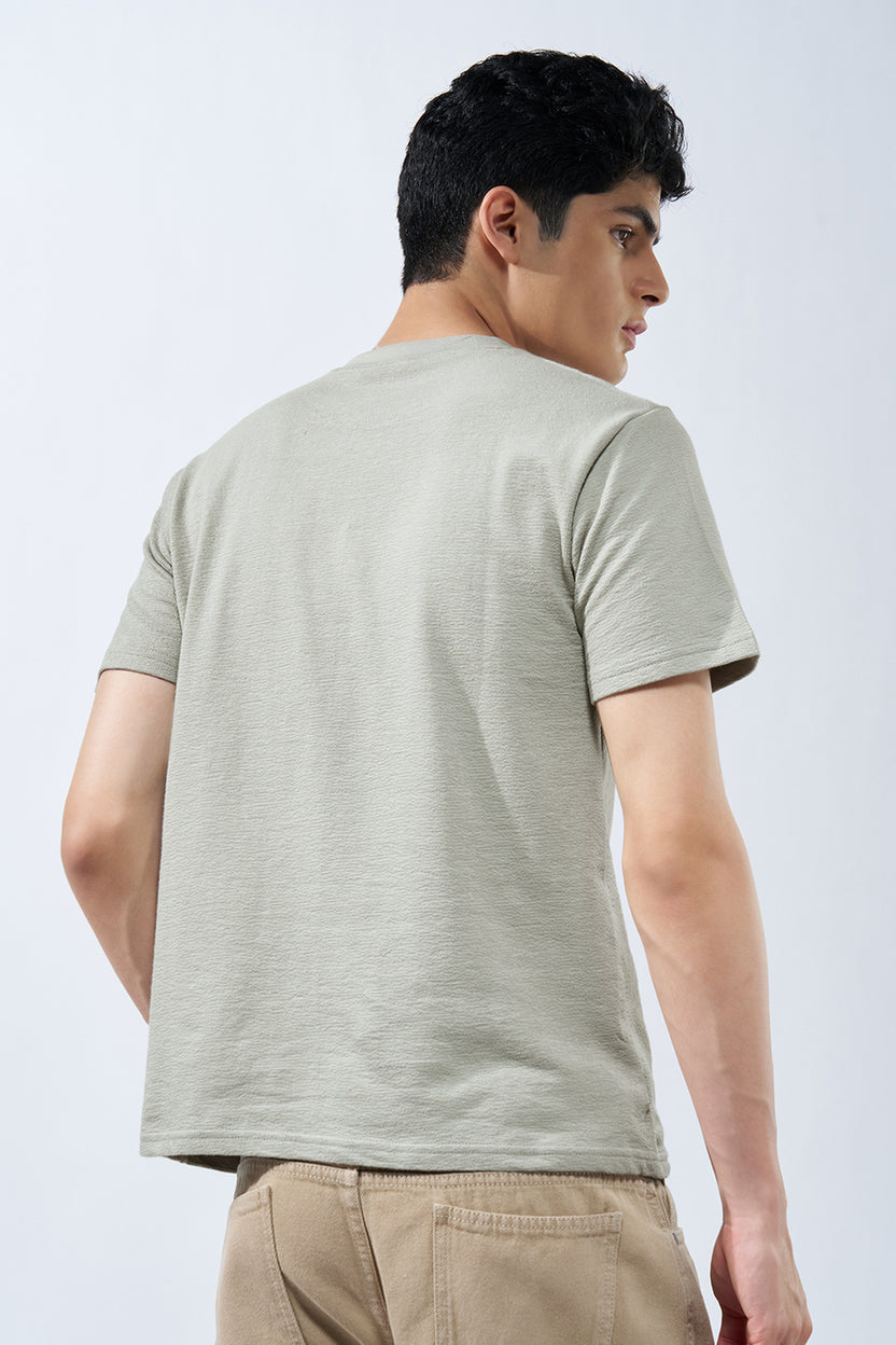 Sage Green Graphic T-Shirt for Men - Image 5