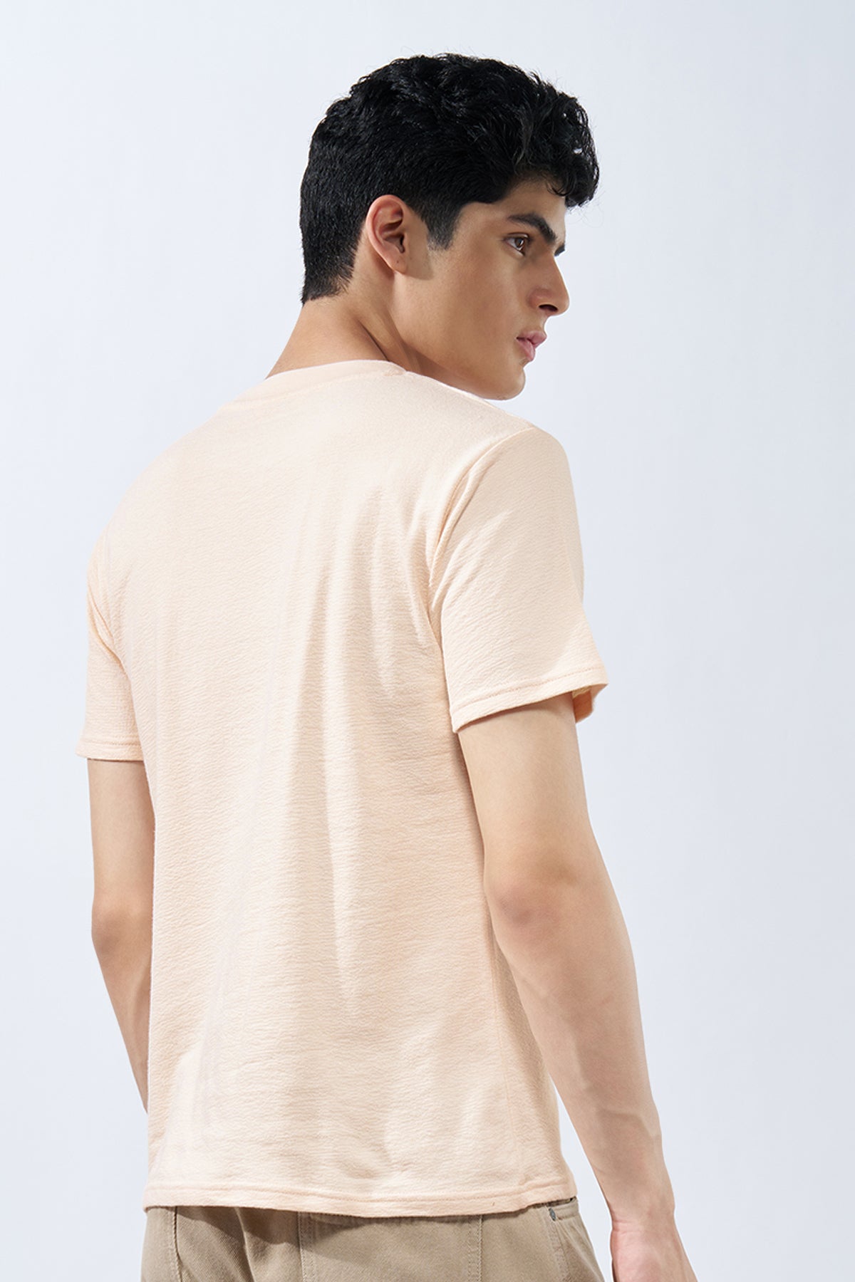 Peach Chest Graphic T-Shirt for Men - Image 5