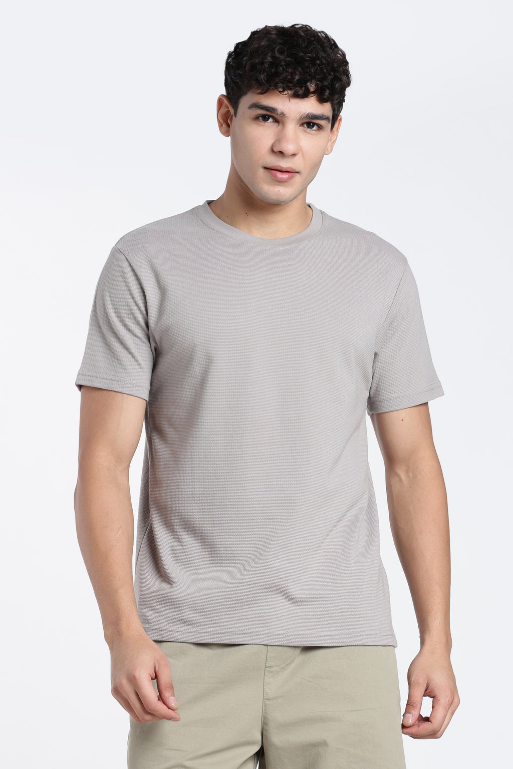 Grey Regular Fit T-Shirt for Men - Image 2