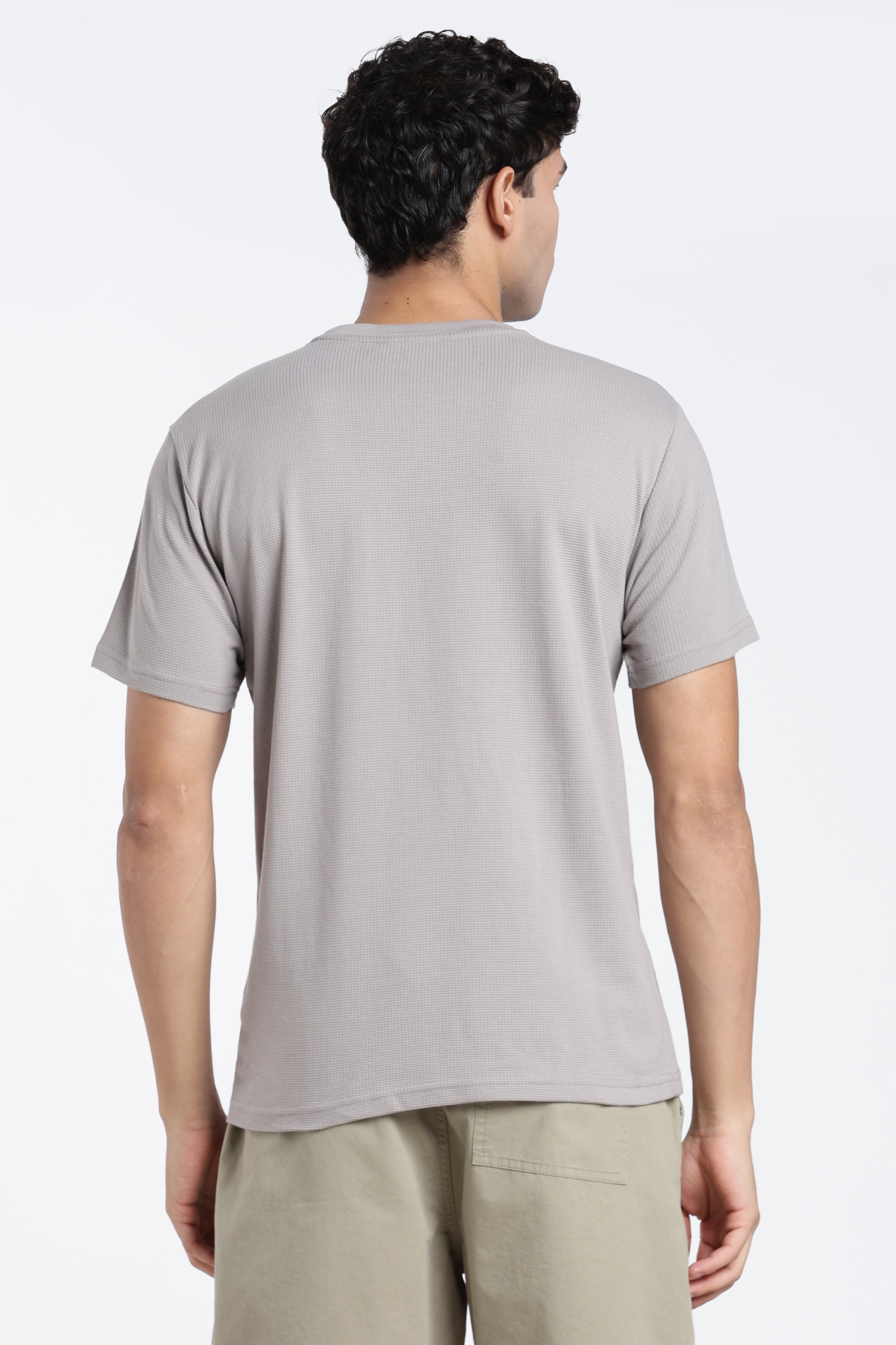 Grey Regular Fit T-Shirt for Men - Image 5