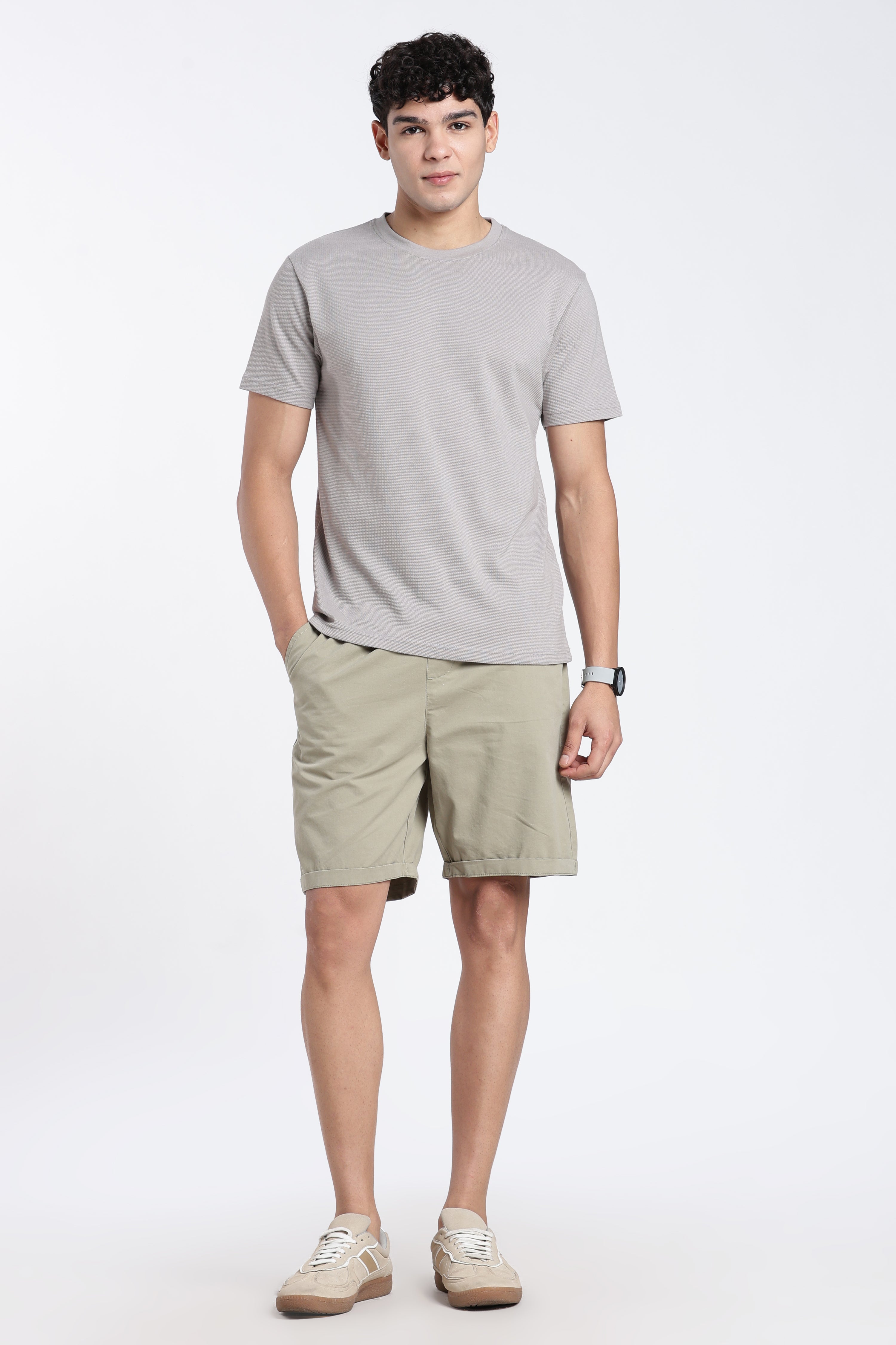 Grey Regular Fit T-Shirt for Men - Image 6