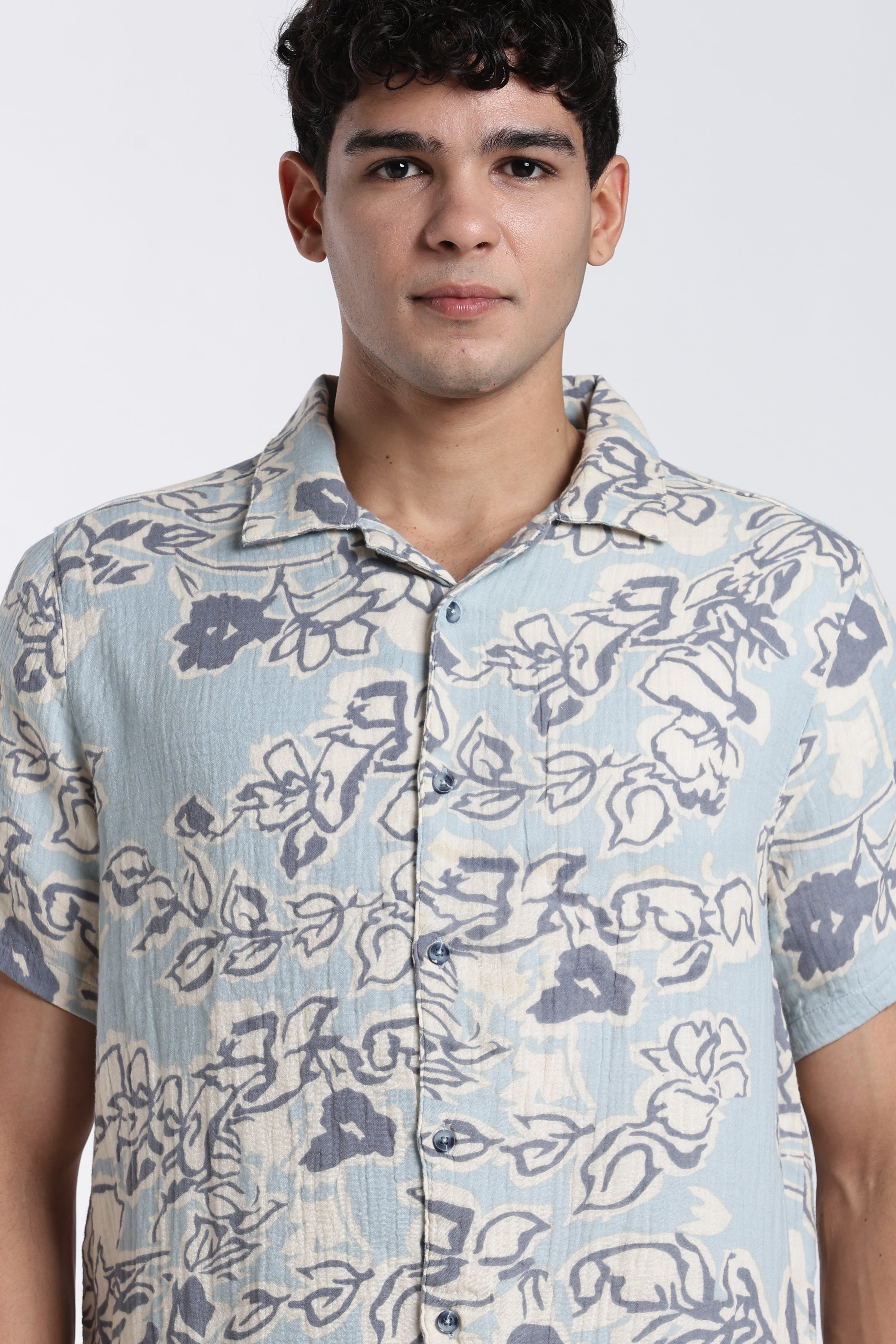 Blue Regular Fit Shirt for Men - Image 3