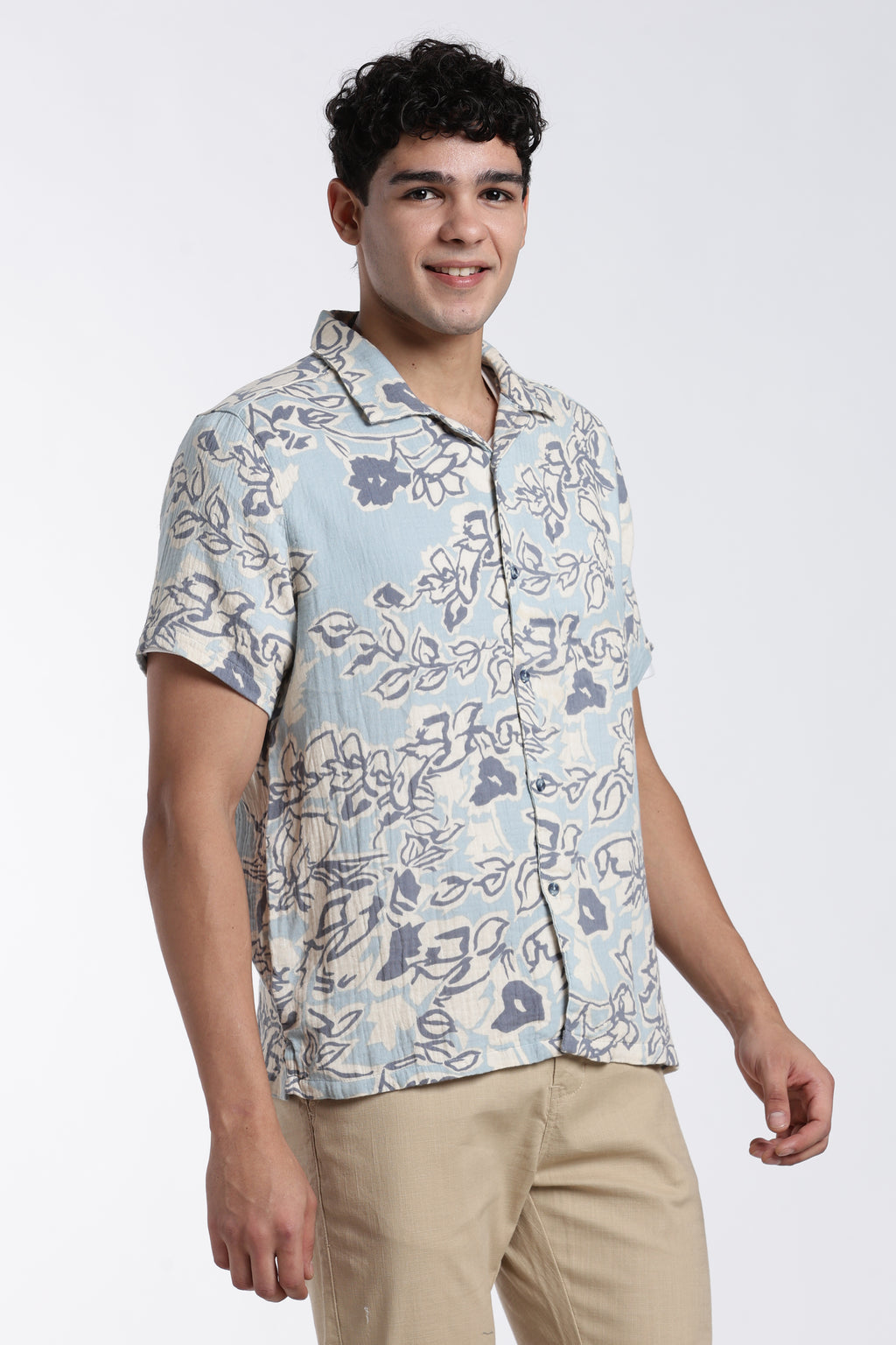 Blue Regular Fit Shirt for Men - Image 4