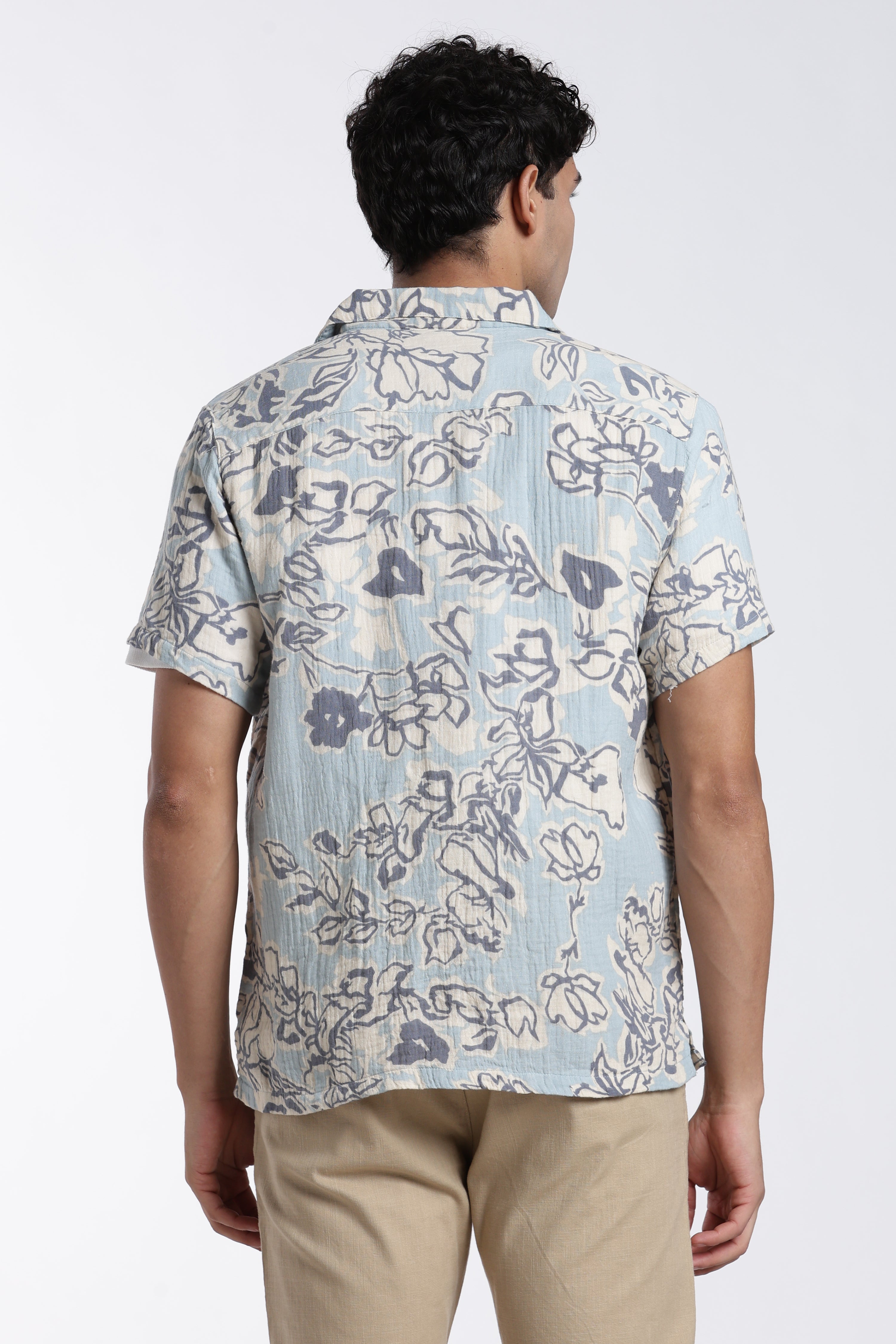 Blue Regular Fit Shirt for Men - Image 5