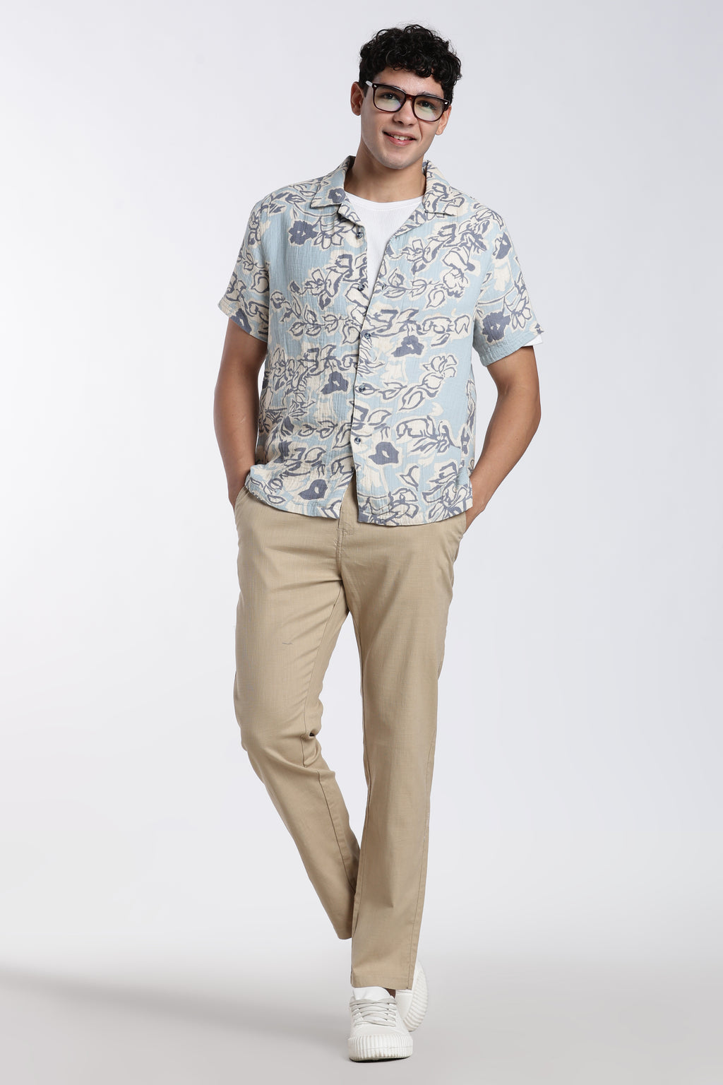 Blue Regular Fit Shirt for Men - Image 6