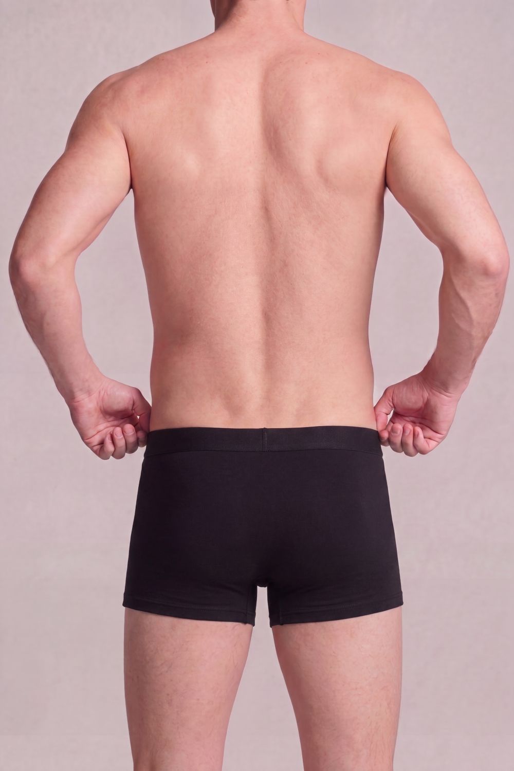 Black Mid Rise Regular Fit Pack fo 2 Trunks For Men - Image 4