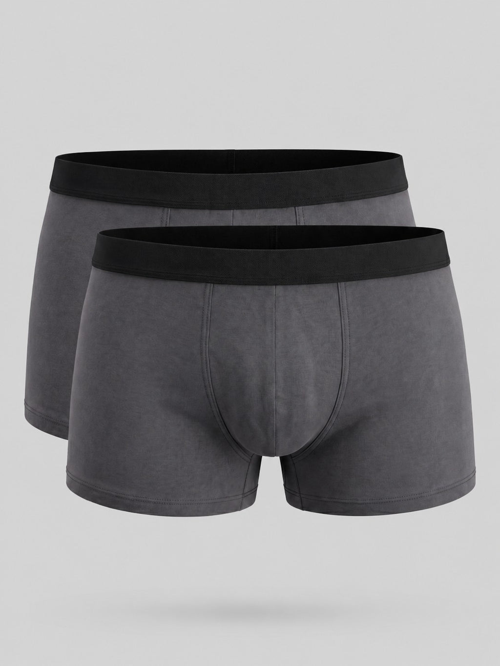 Charcoal Mid Rise Regular Fit Pack of 2 Trunks for Men - Image 5