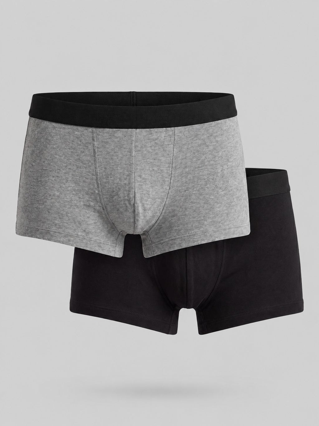 Grey Solid Regular Fit Pack of 2 Trunks for Men - Image 6