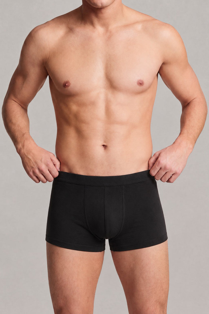 Grey Solid Regular Fit Pack of 2 Trunks for Men - Image 3