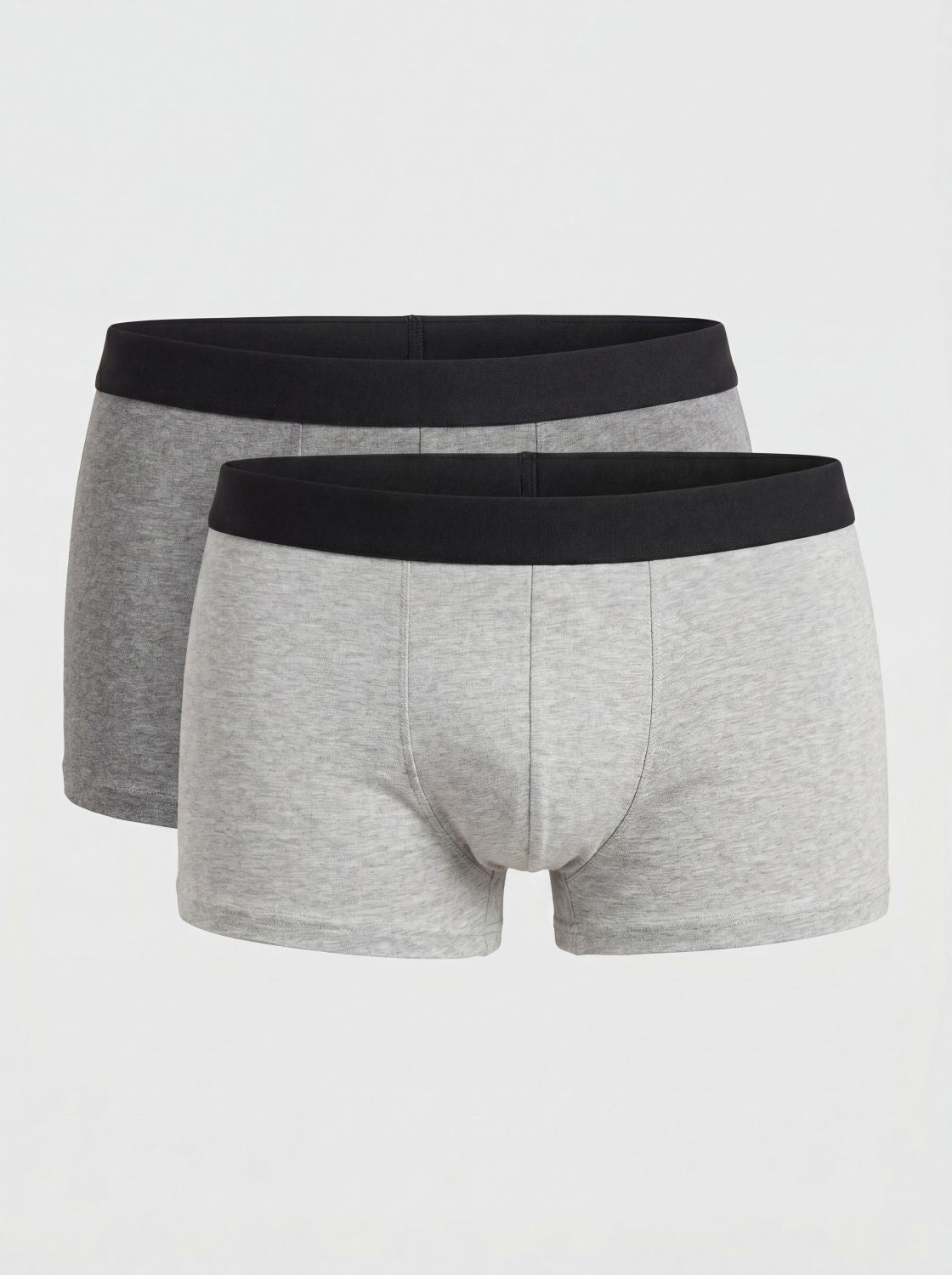 Grey Mid Rise Regular Fit Pack of 2 Trunks for Men - Image 5