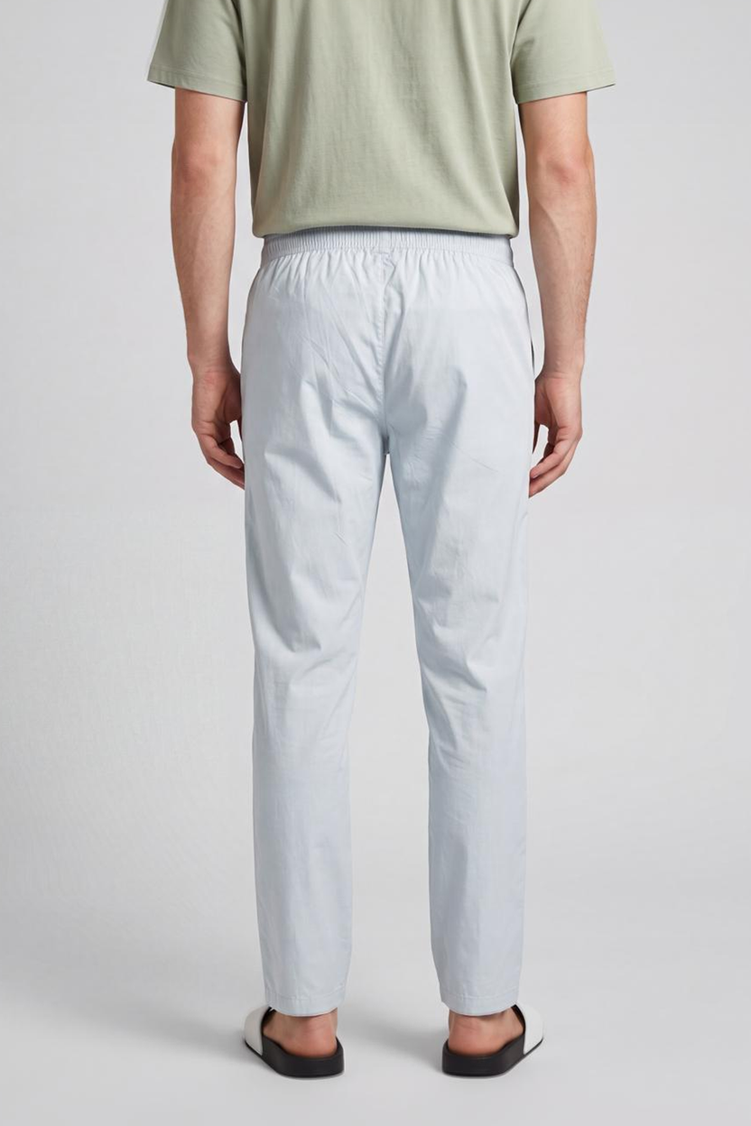 Light Blue Solid Regular Fit Pyjama for Men - Image 5