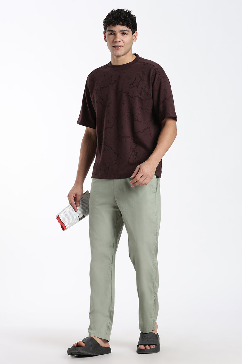 Green Solid Drawstring Pyjama for Men - Image 6