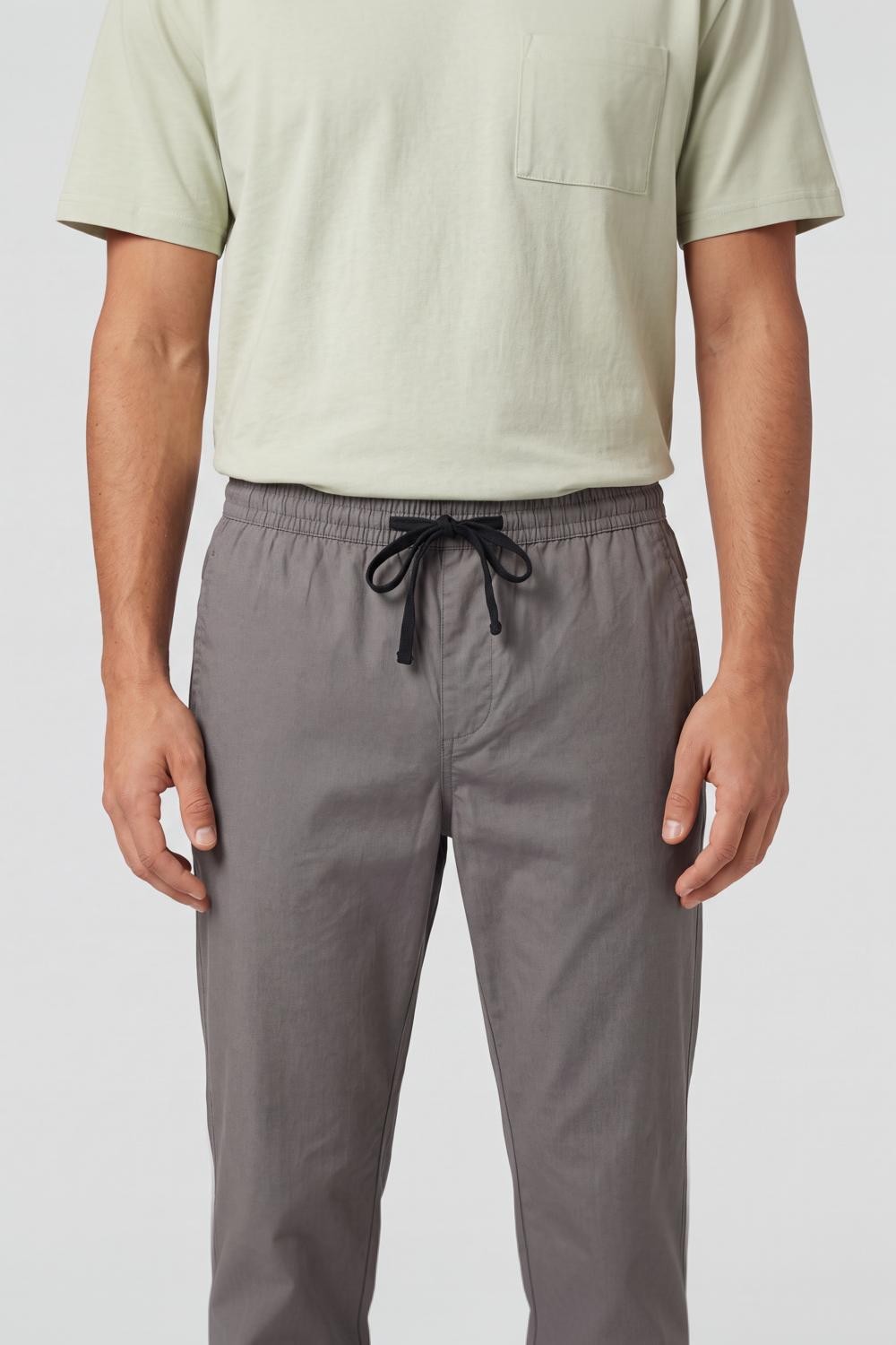 Grey Solid Regular Fit Pyjama for Men - Image 7
