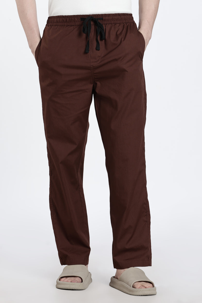 Brown Regular Fit Pyjama With 2 Pocket - Image 1
