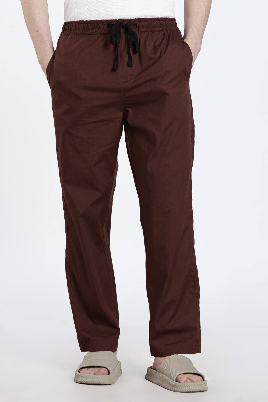 Brown Regular Fit Pyjama With 2 Pocket - Image 1