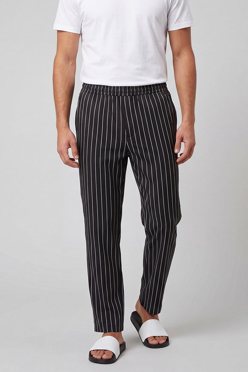 Black Straight Fit Pyjama With 2 Pocket for Men - Image 2