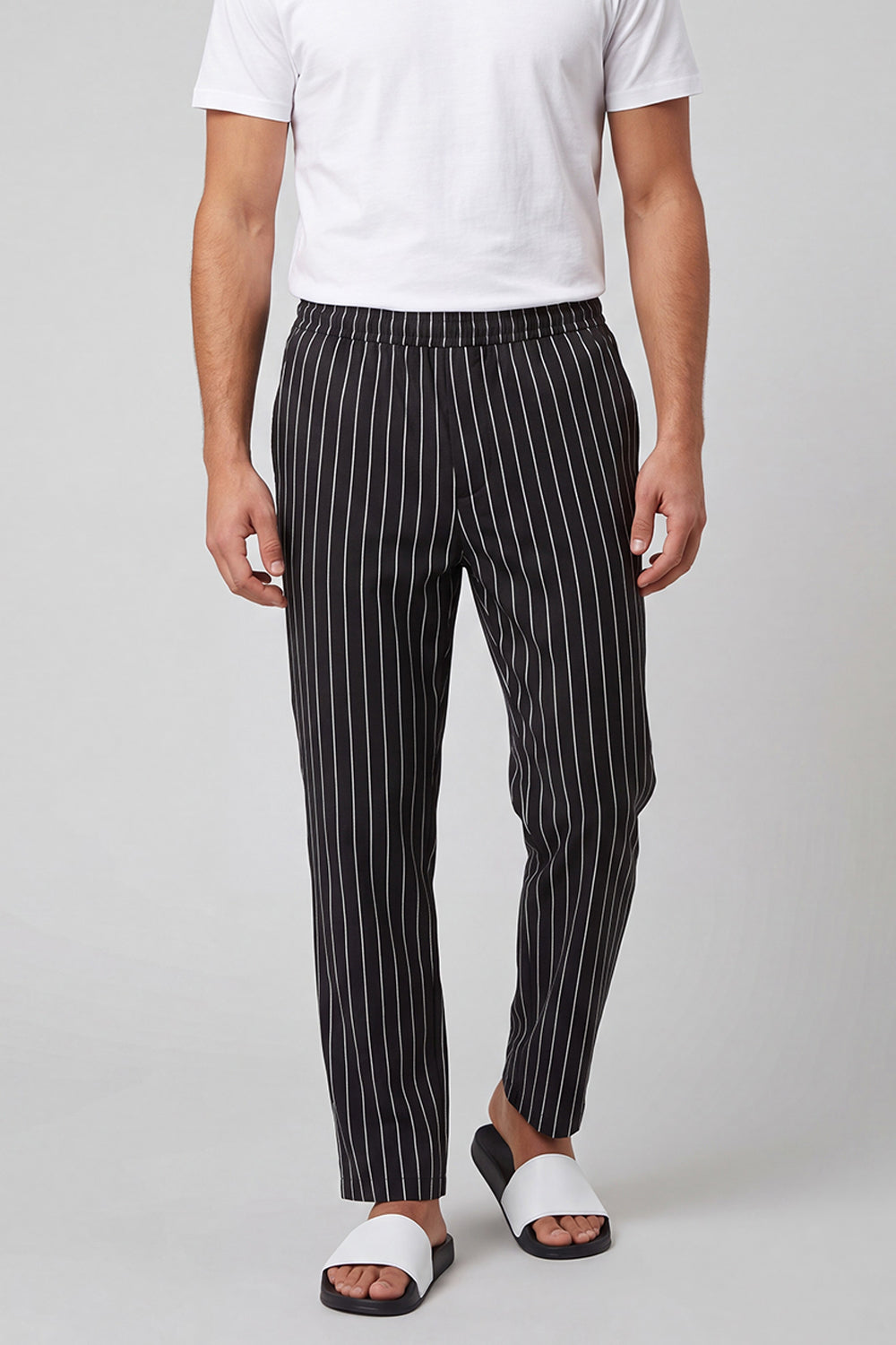 Black Straight Fit Pyjama With 2 Pocket for Men - Image 2