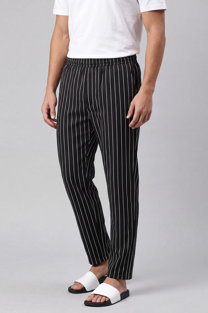 Black Straight Fit Pyjama With 2 Pocket for Men - Image 4