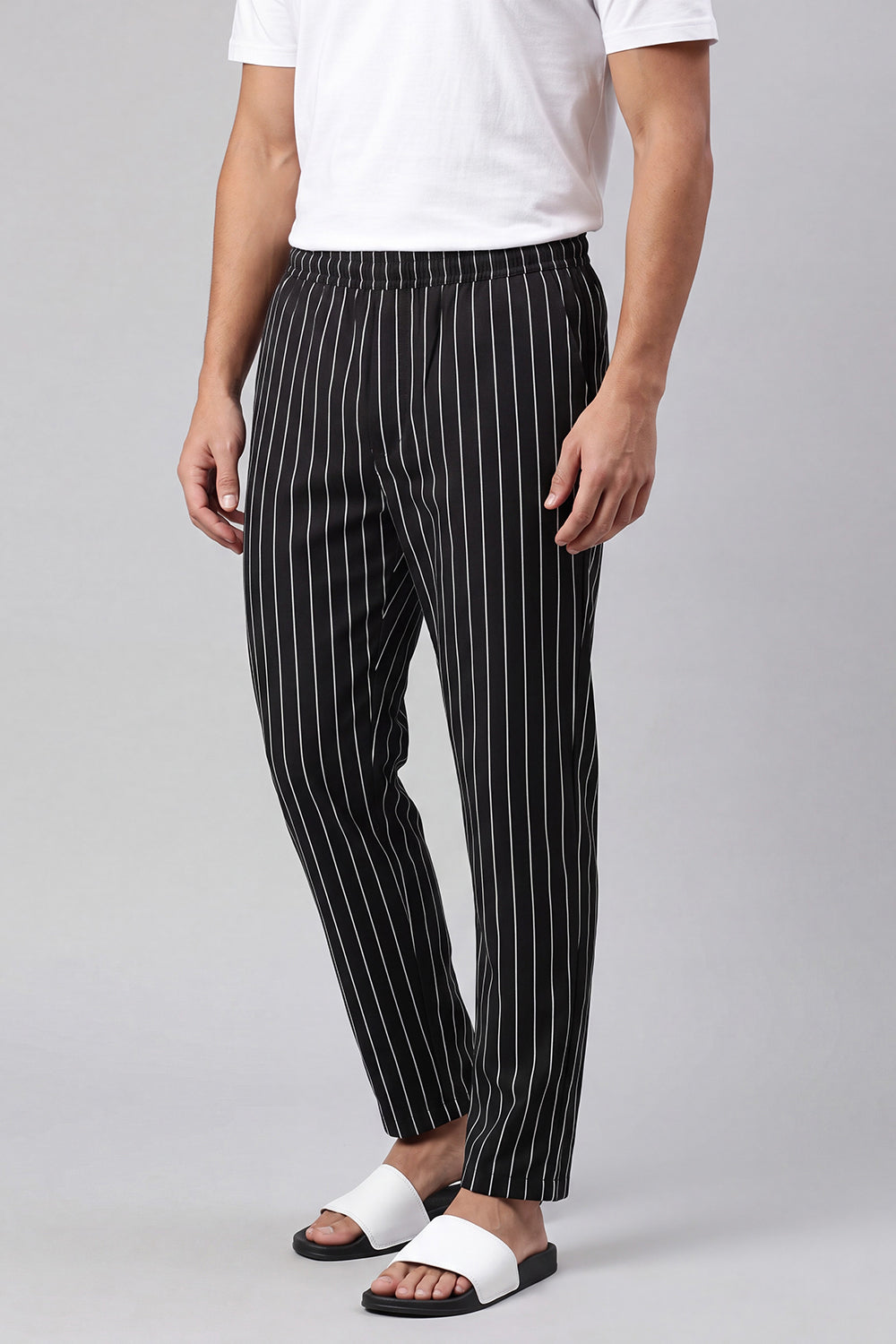 Black Straight Fit Pyjama With 2 Pocket for Men - Image 4