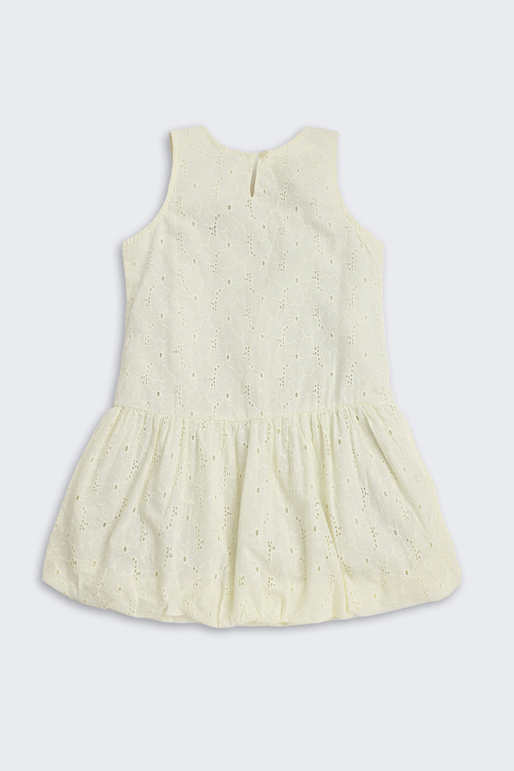 Yellow Embroidered Regular Fit Dress for Tweens Girls - Image 3