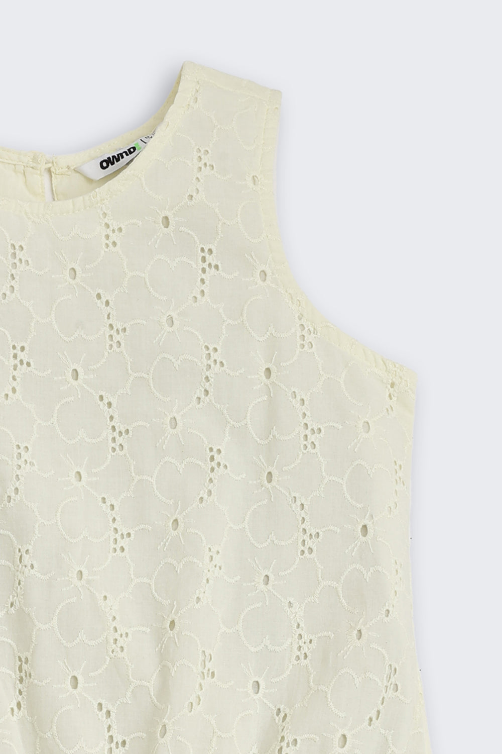 Yellow Embroidered Regular Fit Dress for Tweens Girls - Image 4