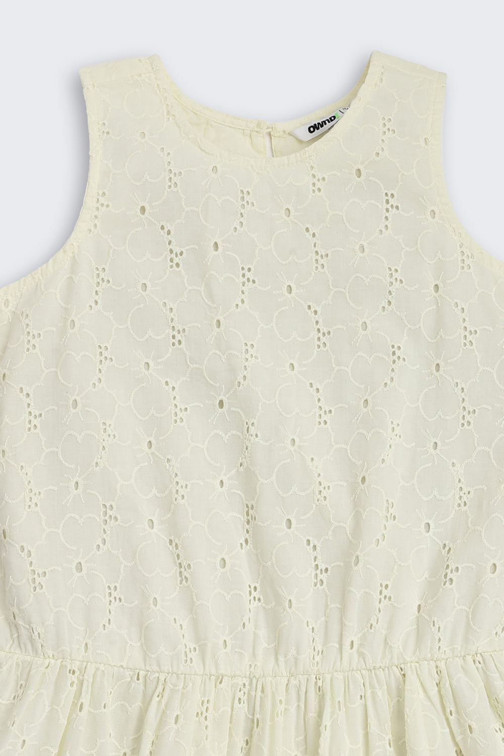 Yellow Embroidered Regular Fit Dress for Tweens Girls - Image 6