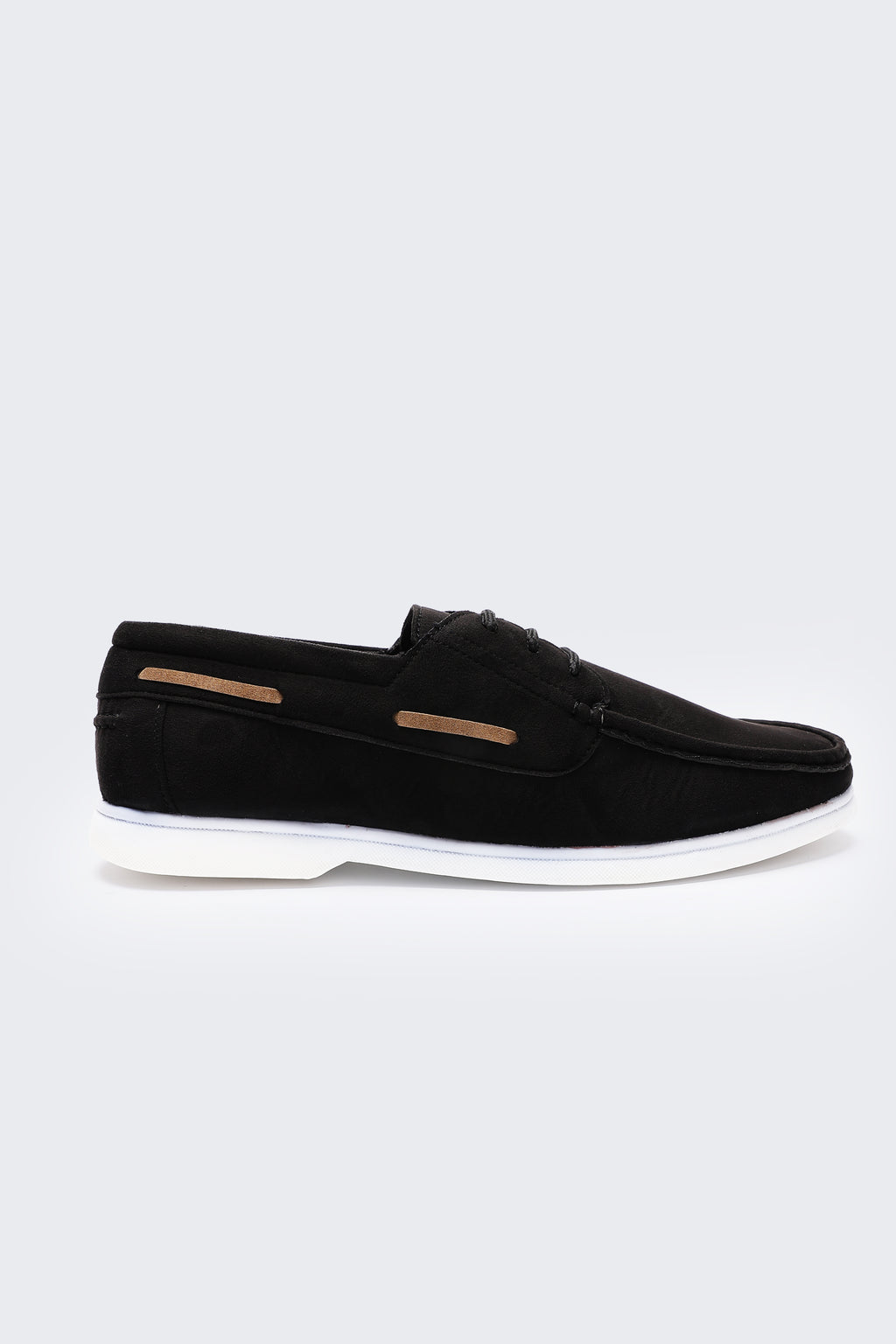 Black Solid Loafers for Men - Image 2