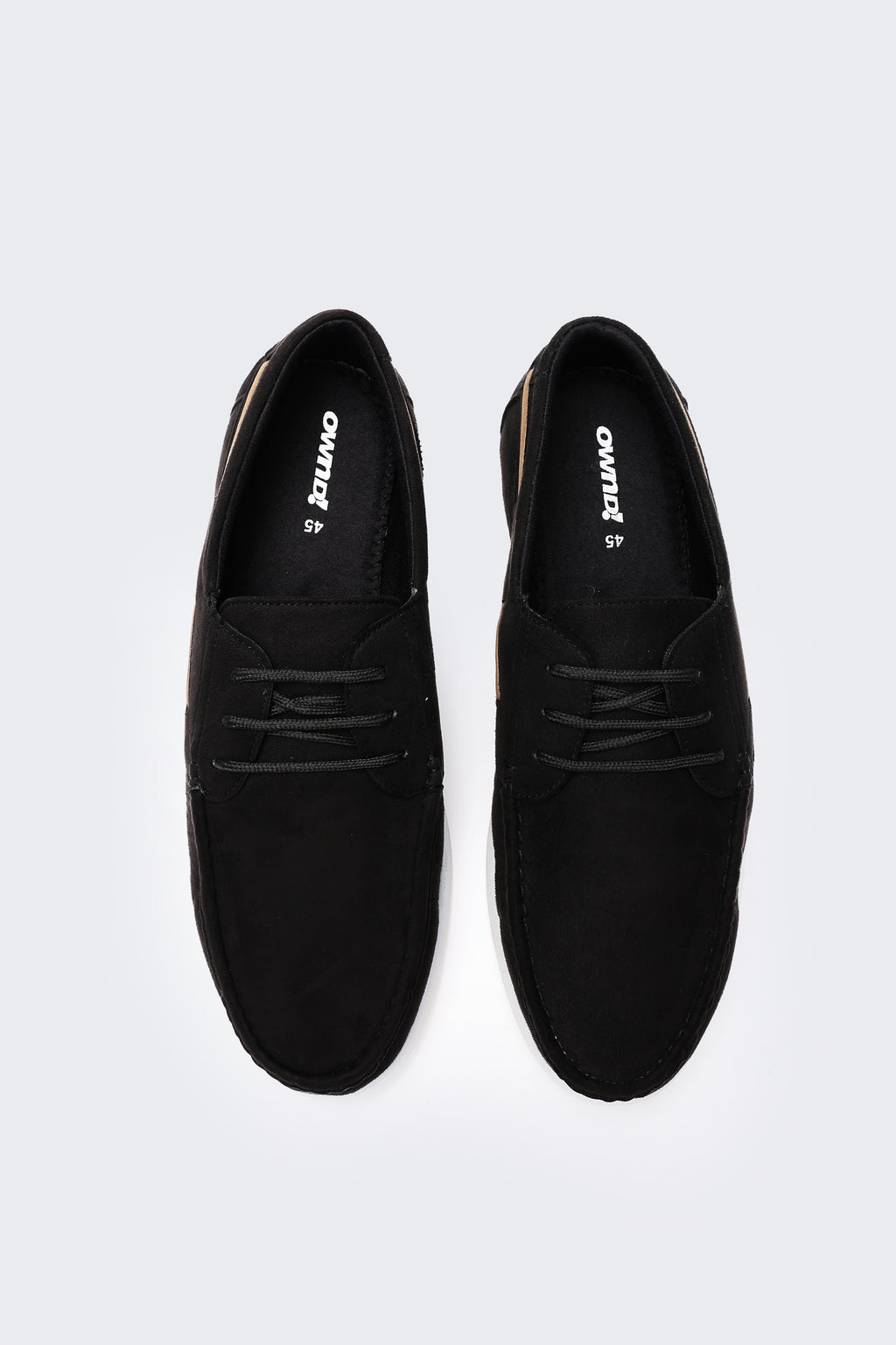 Black Solid Loafers for Men - Image 4