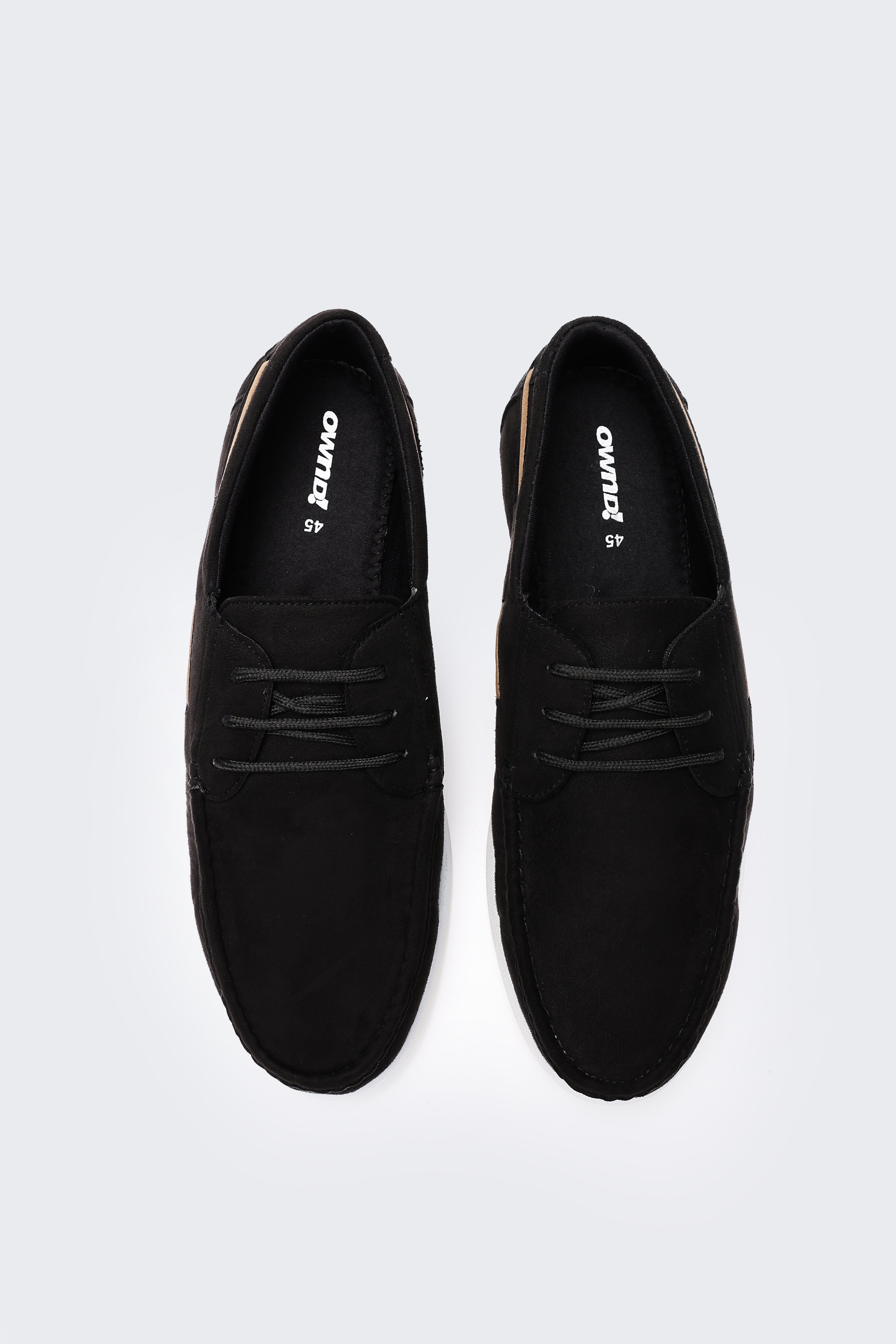 Black Solid Loafers for Men - Image 4