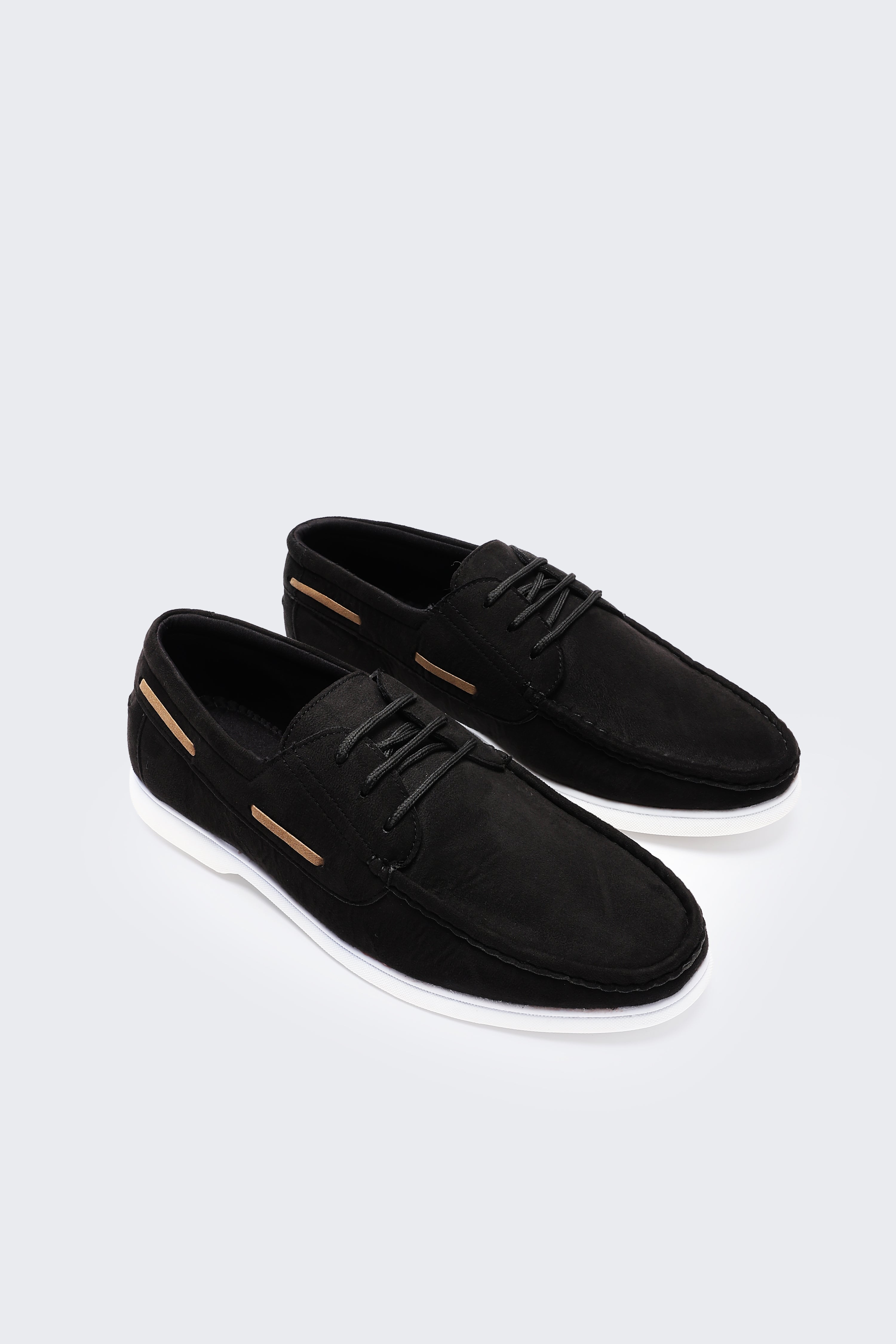 Black Solid Loafers for Men - Image 6