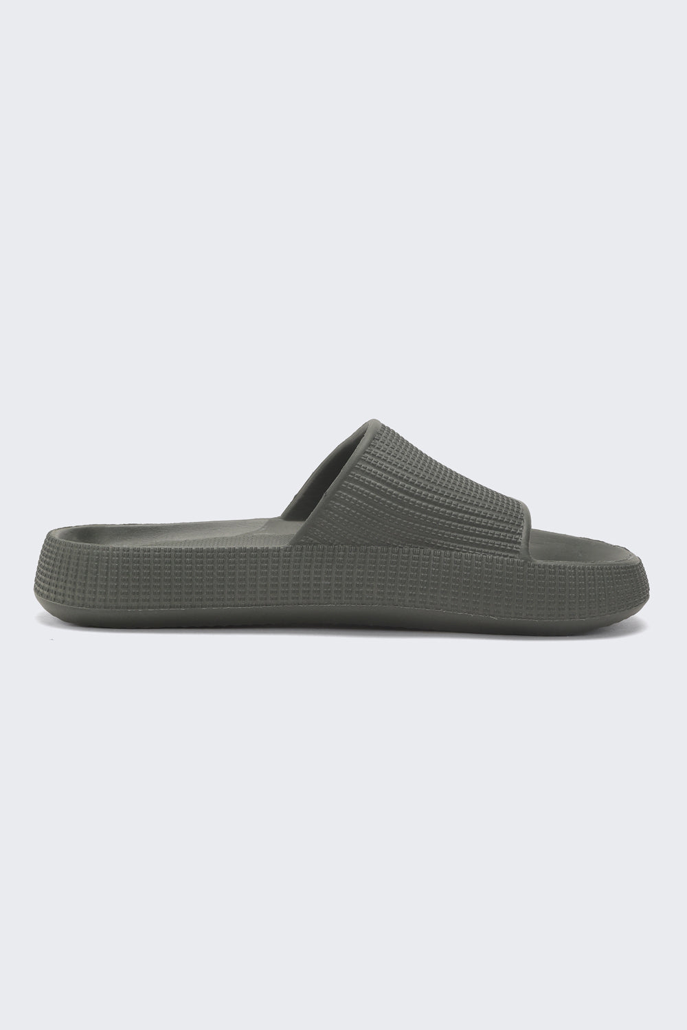 Olive Solid Pool Slides for Men - Image 2