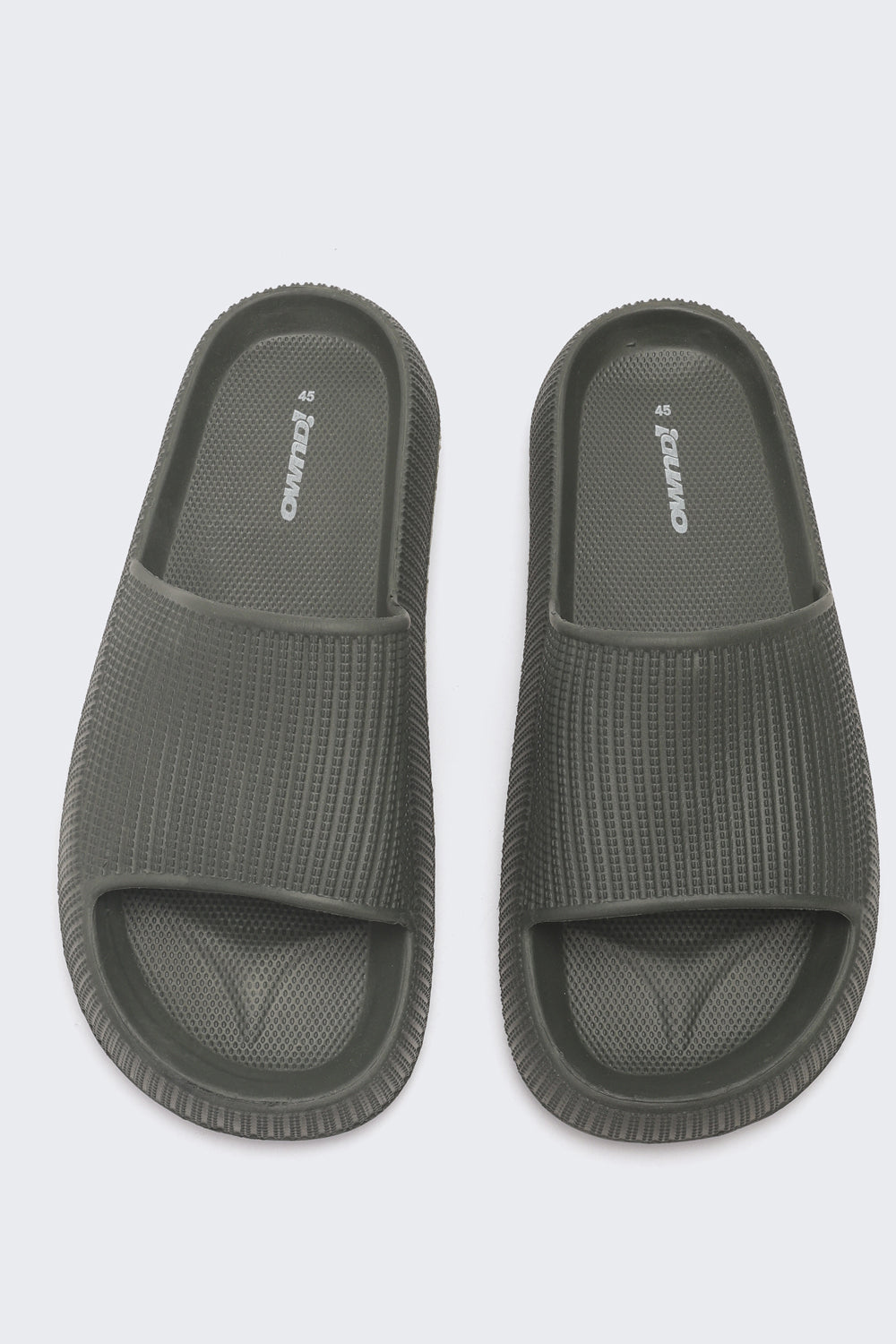 Olive Solid Pool Slides for Men - Image 4