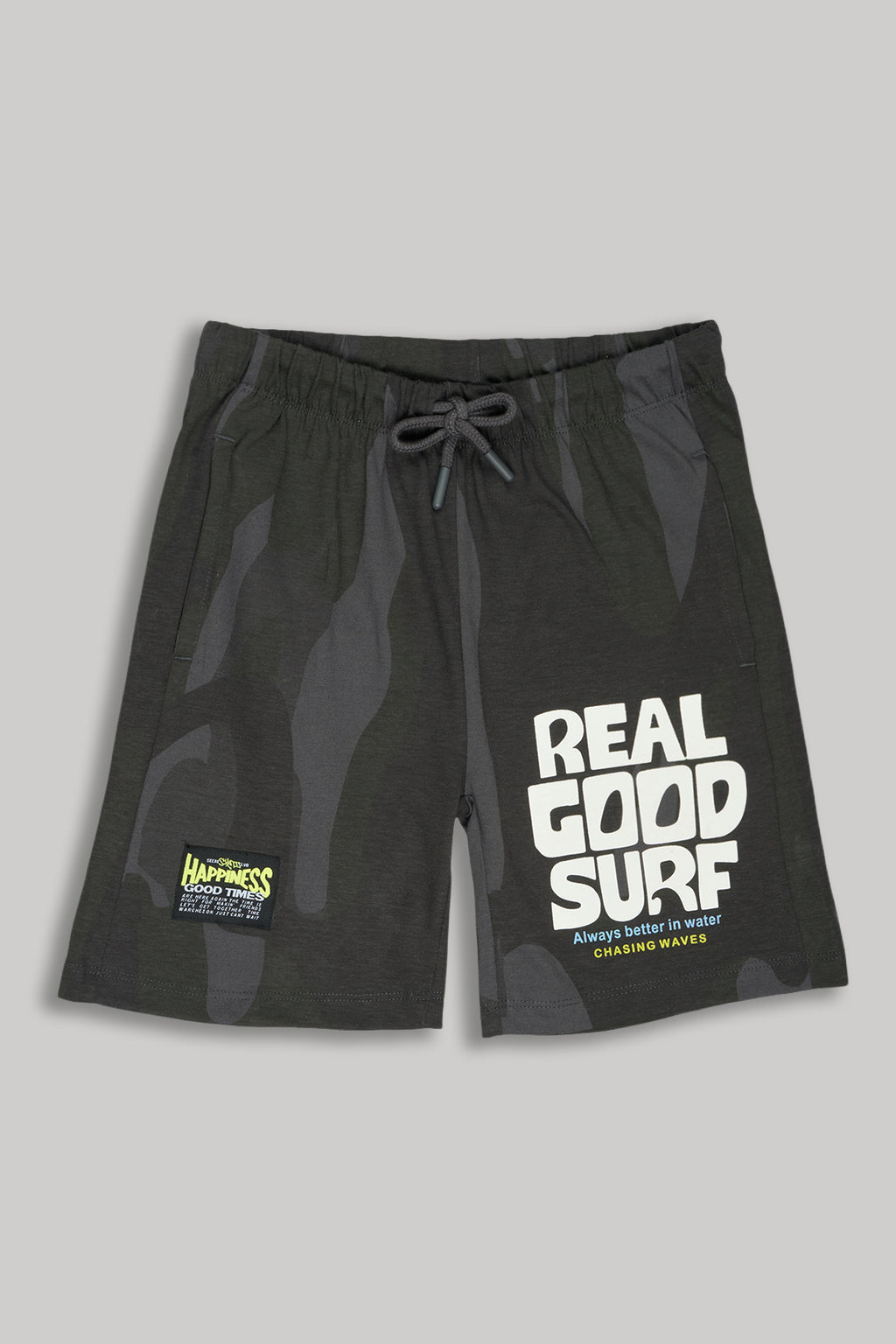 Charcoal Typographic Printed Regular Fit Co-ord Set for Tweens Boys - Image 3