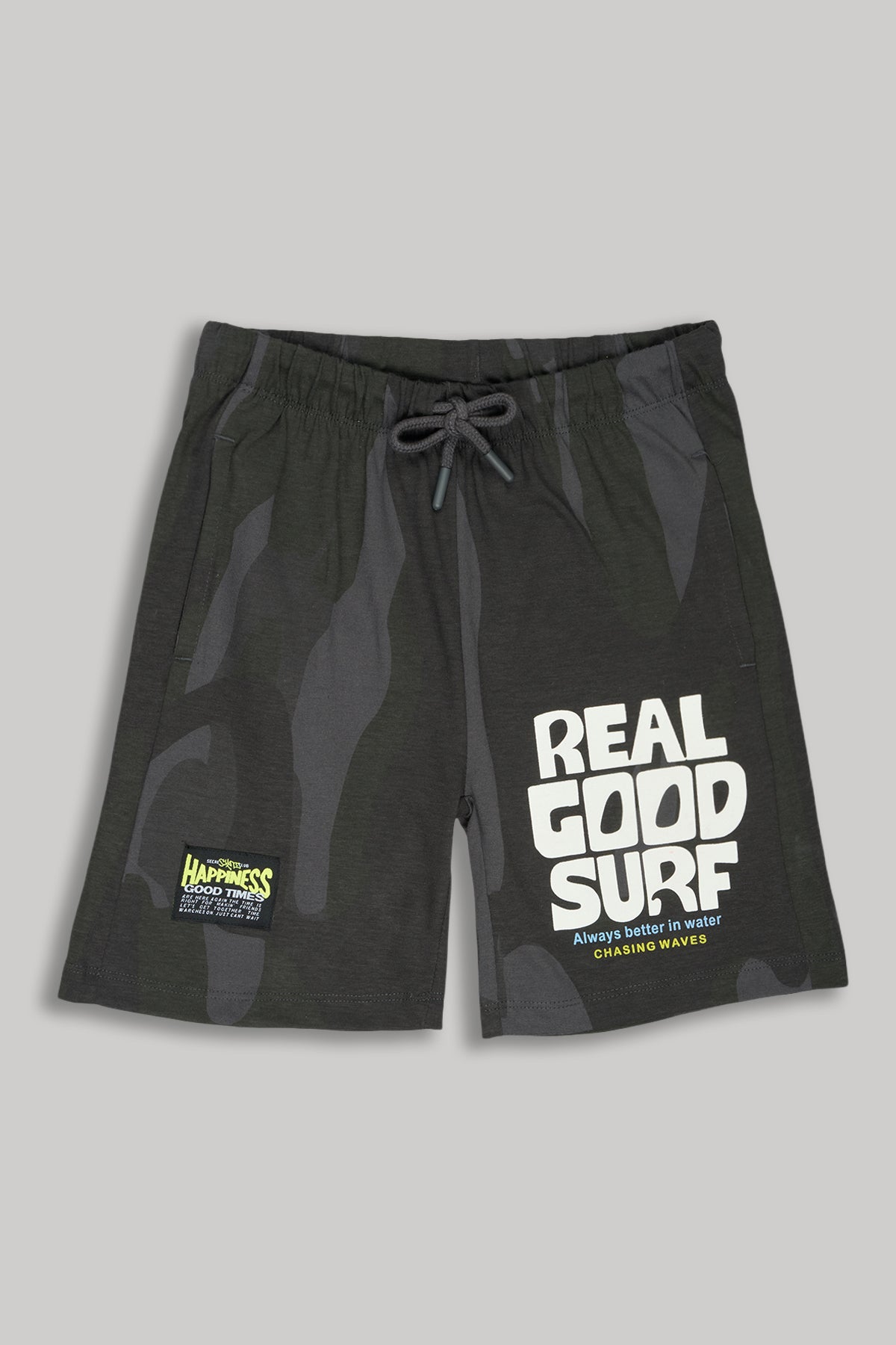 Charcoal Typographic Printed Regular Fit Co-ord Set for Tweens Boys - Image 3