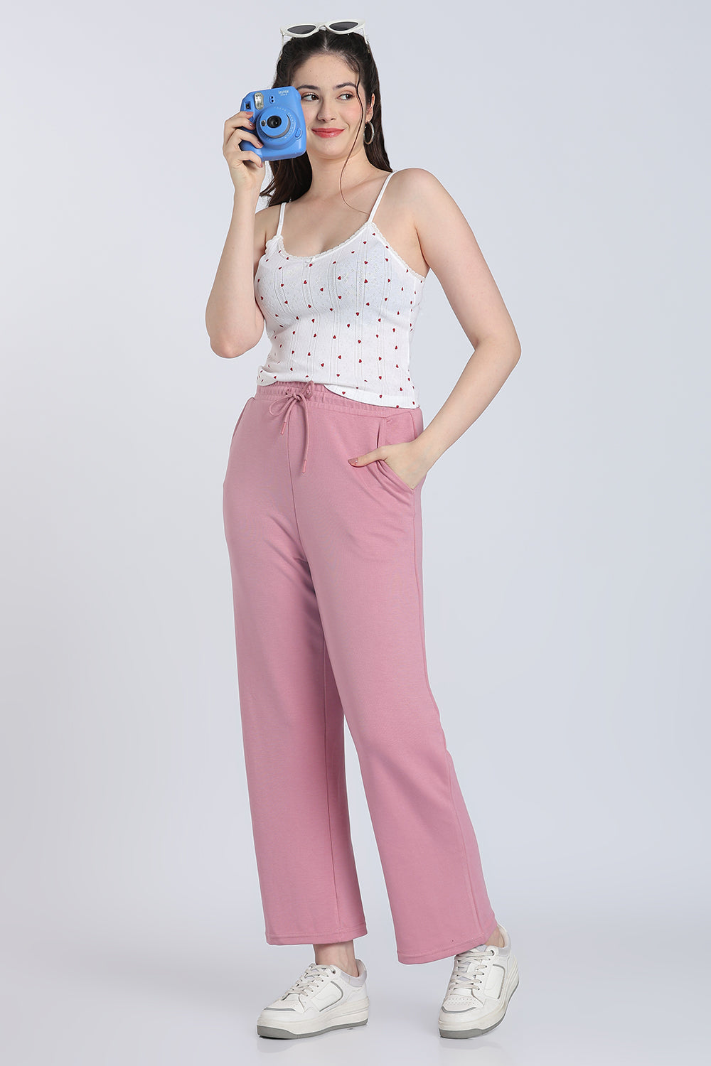 Pink Straight Fit Sweatpant With 2 Pocket for Women - Image 6