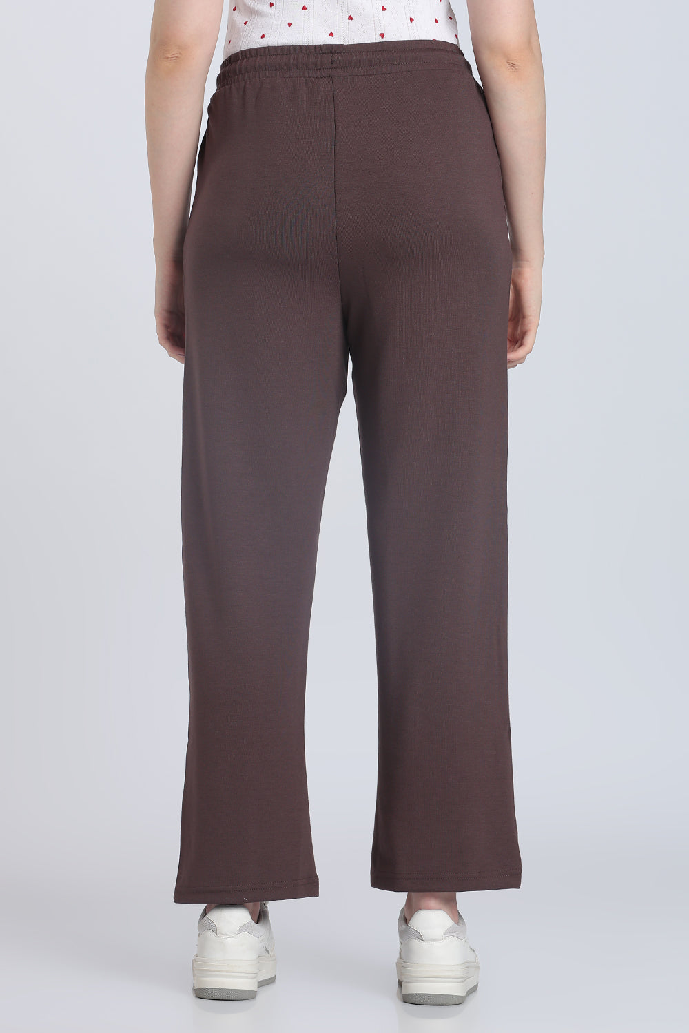 Brown Straight Fit Sweatpant With 2 Pocket for Women - Image 5