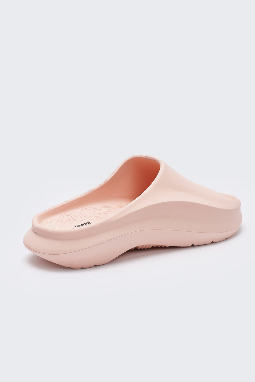 Pink Solid Pool Slides for Women - Image 3