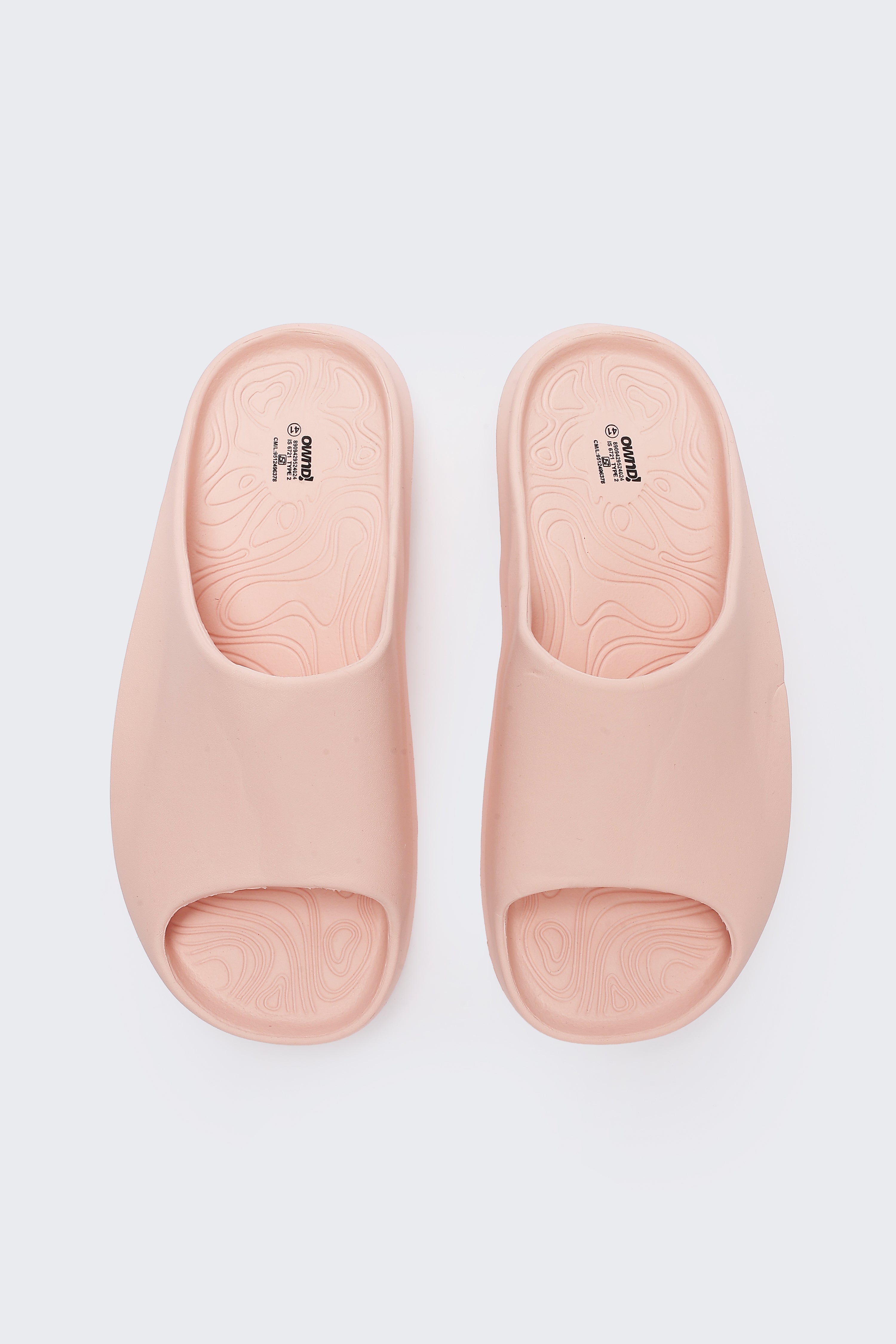 Pink Solid Pool Slides for Women - Image 4