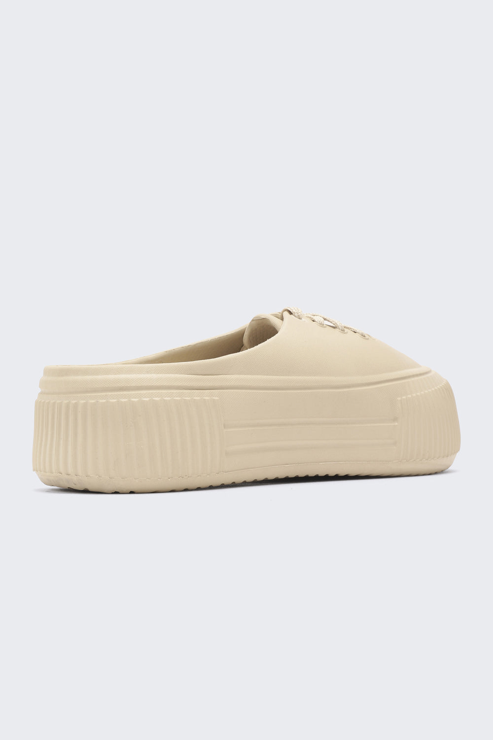 Beige Solid Pool Slides for Women - Image 3