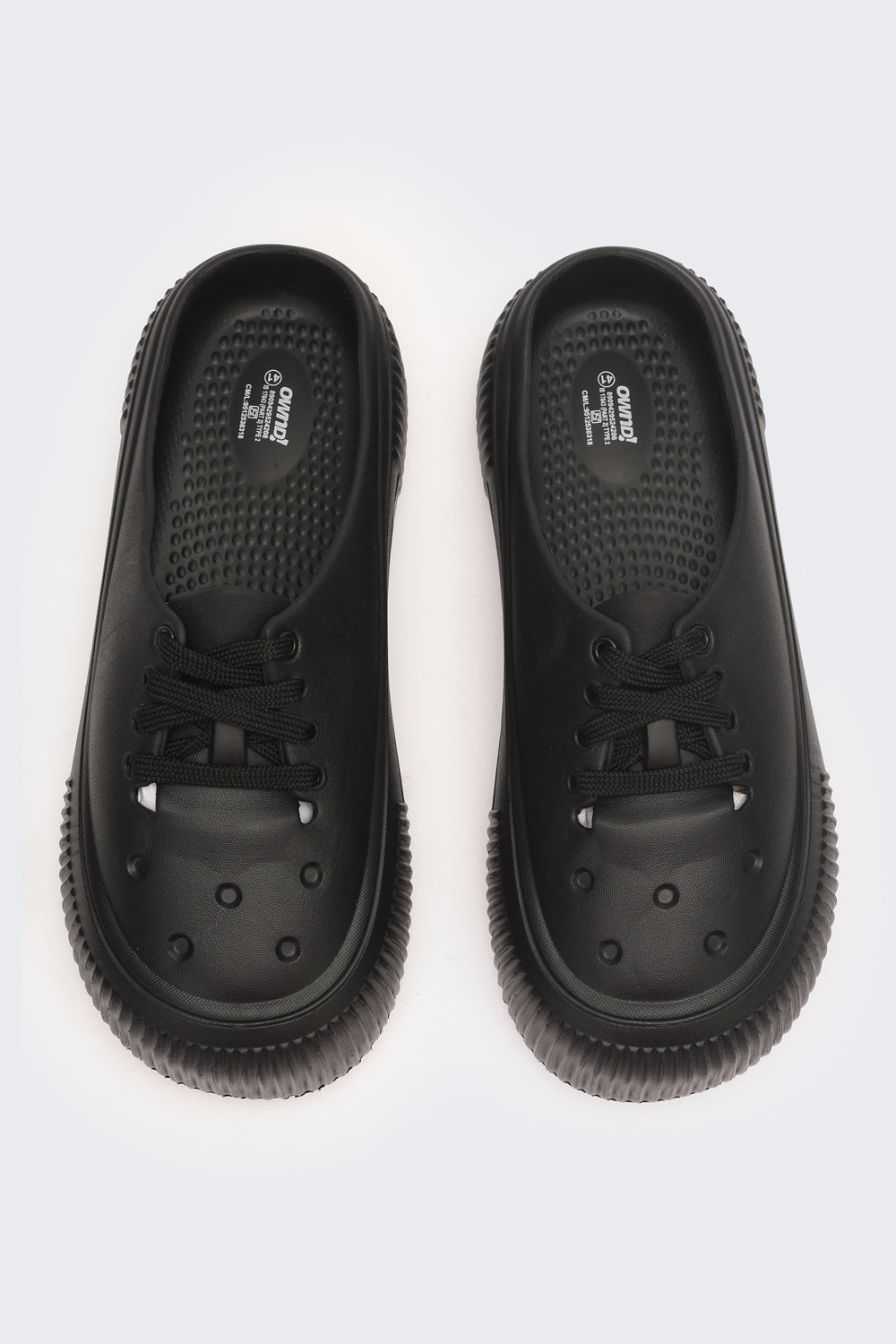 Black Solid Pool Slides for Women - Image 4