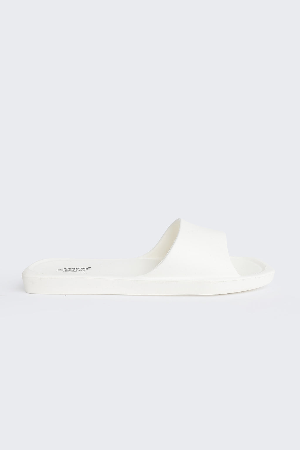 Off White Solid Pool Slides for Women - Image 2