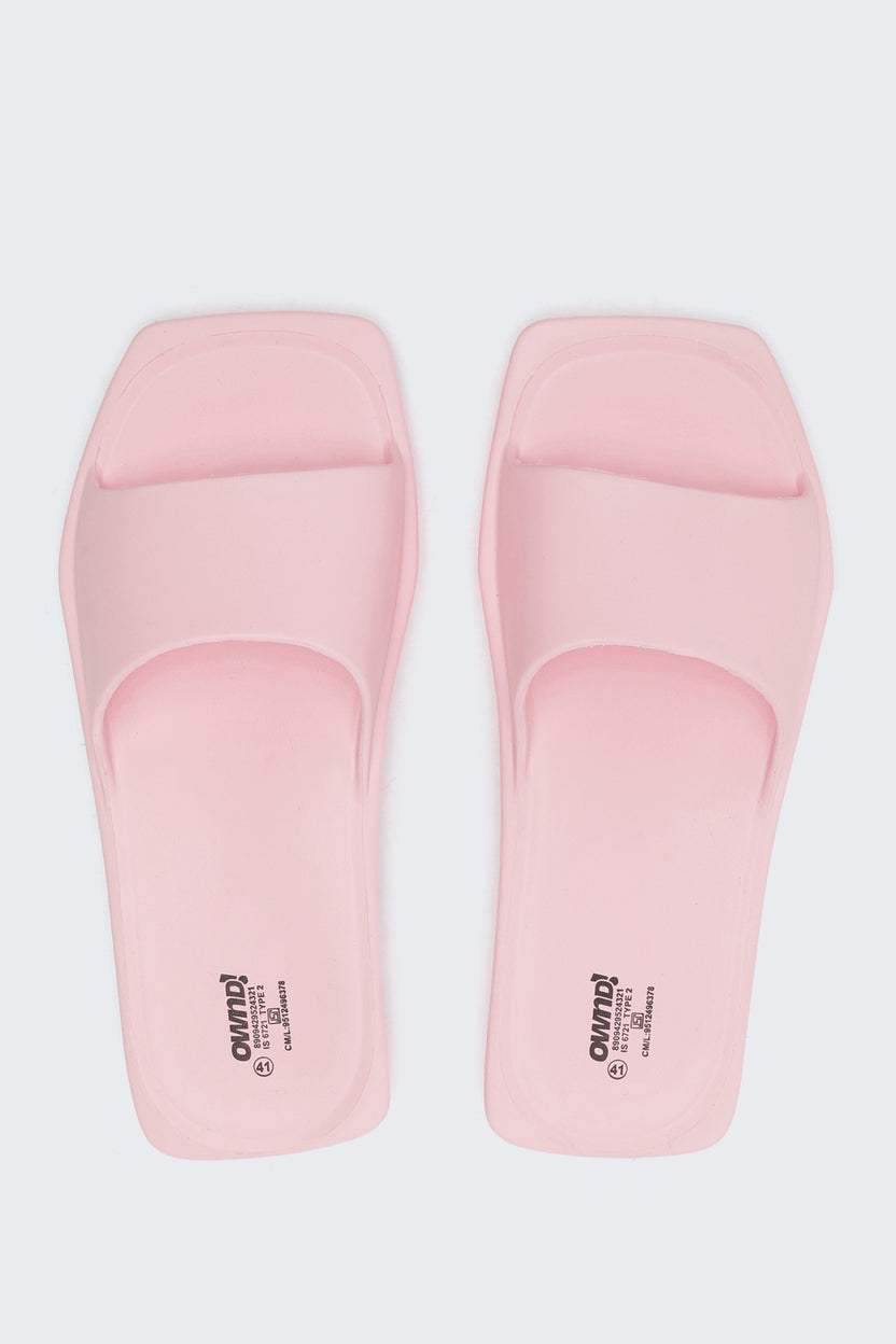 Pink Solid EVA Pool Slides for Women - Image 4