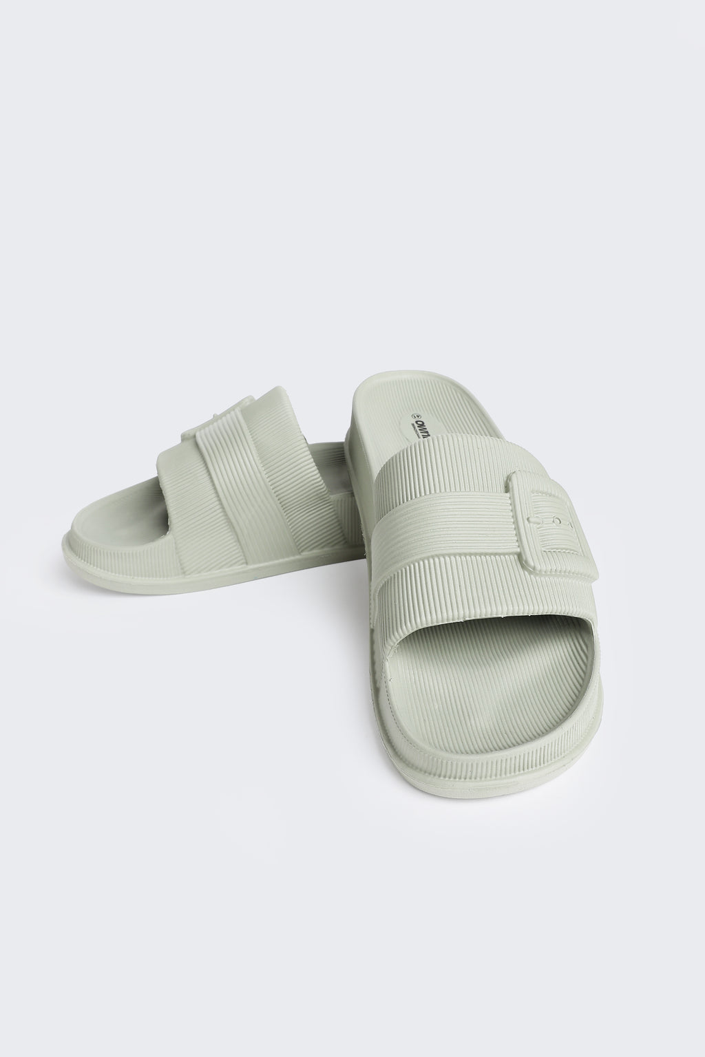 Sage Solid Pool Slides for Women - Image 3