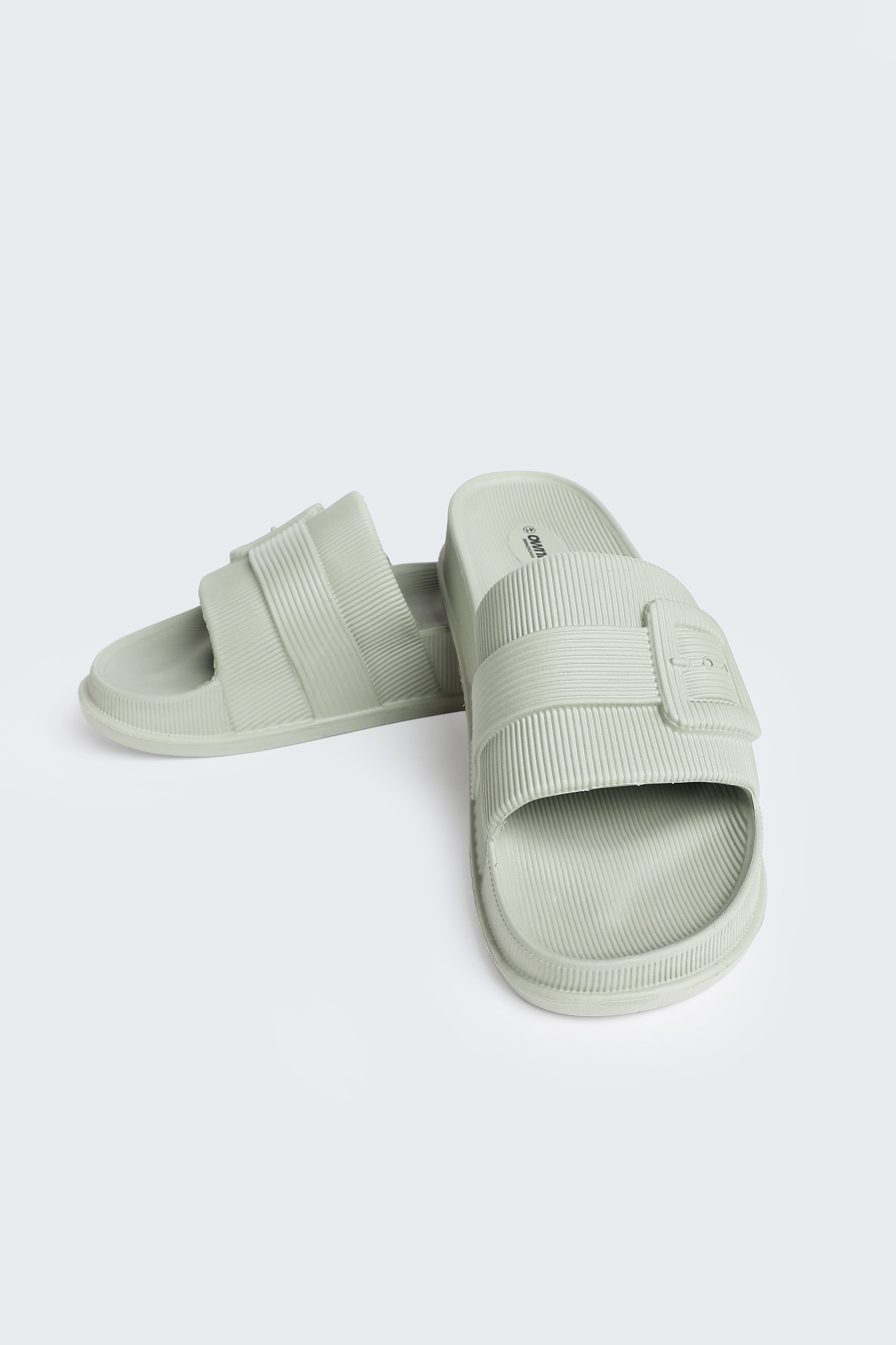 Sage Solid Pool Slides for Women - Image 3