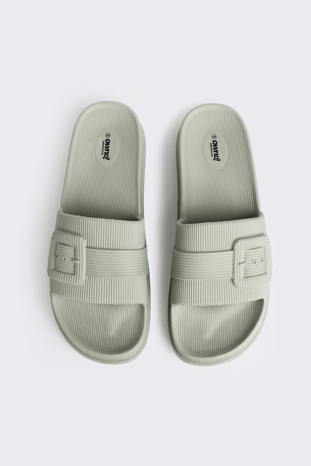 Sage Solid Pool Slides for Women - Image 4