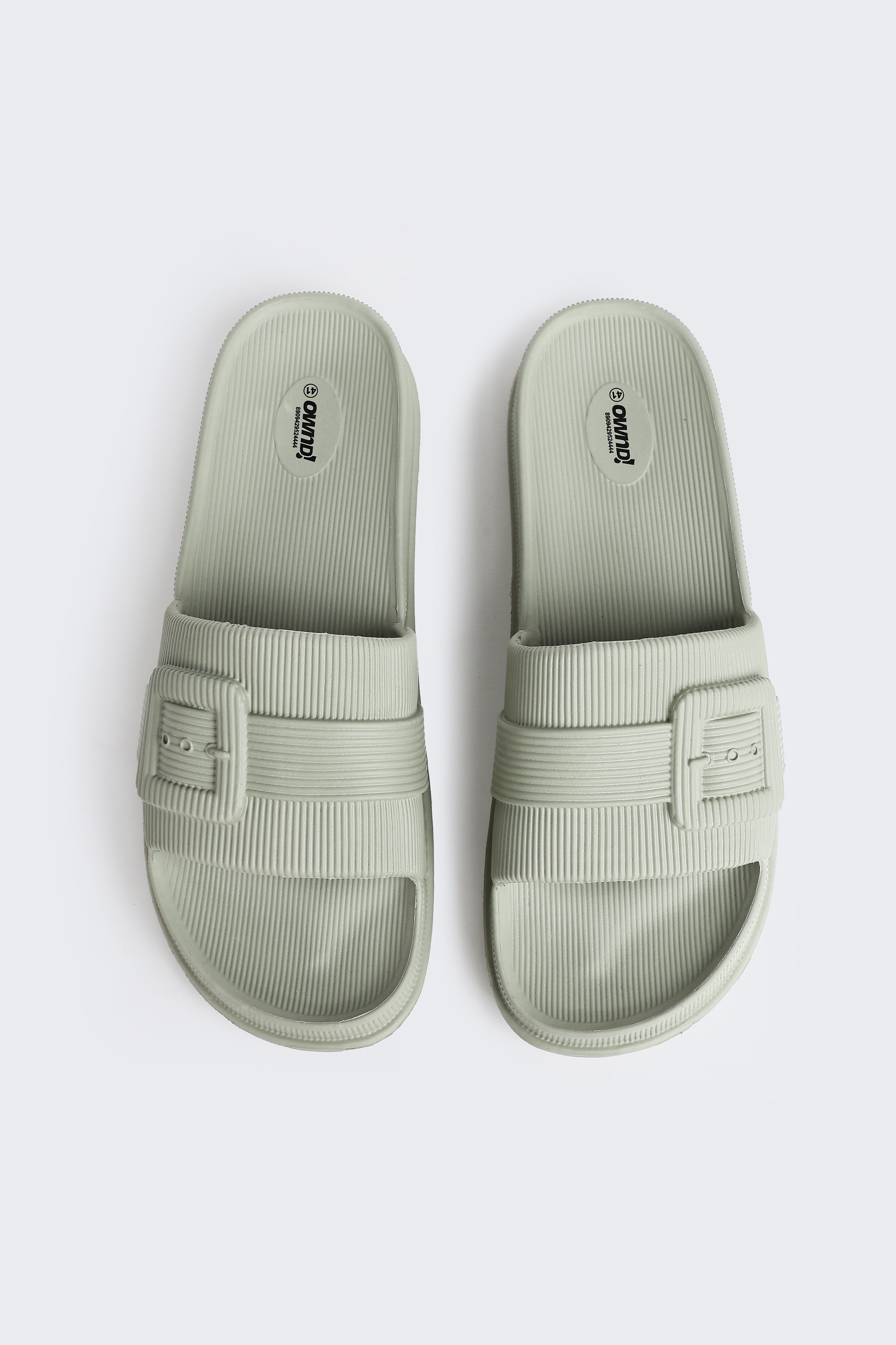 Sage Solid Pool Slides for Women - Image 4