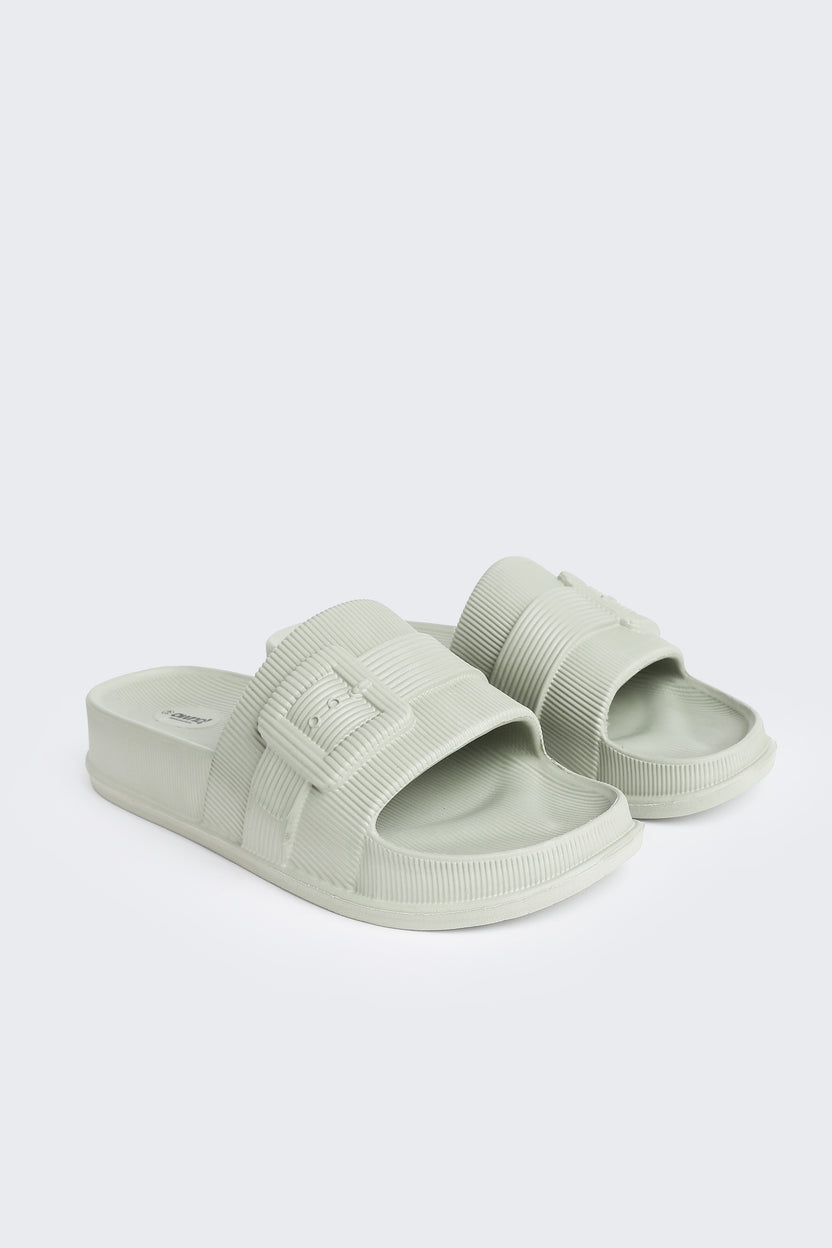Sage Solid Pool Slides for Women - Image 5