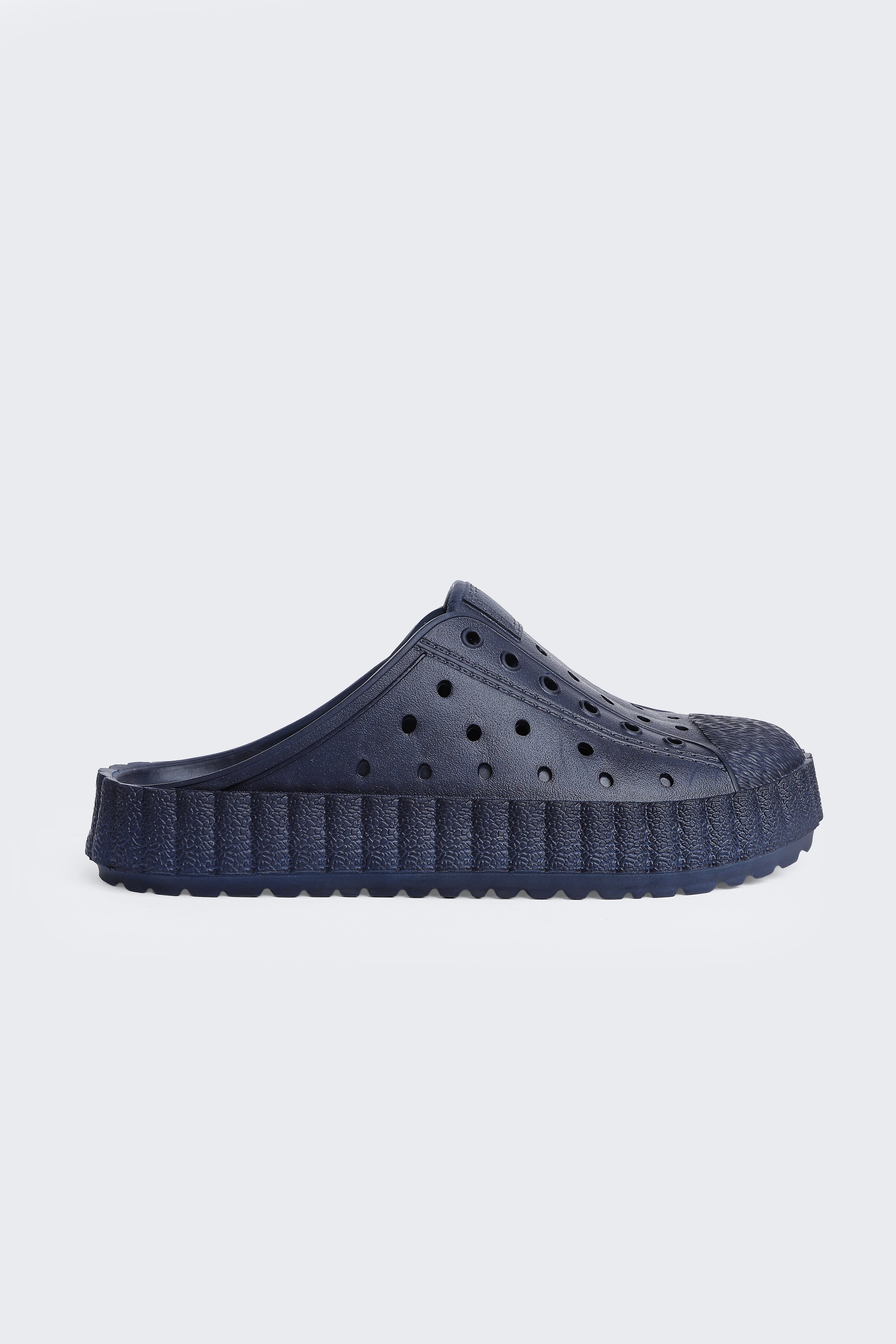 Navy Solid Pool Slides for Men - Image 2